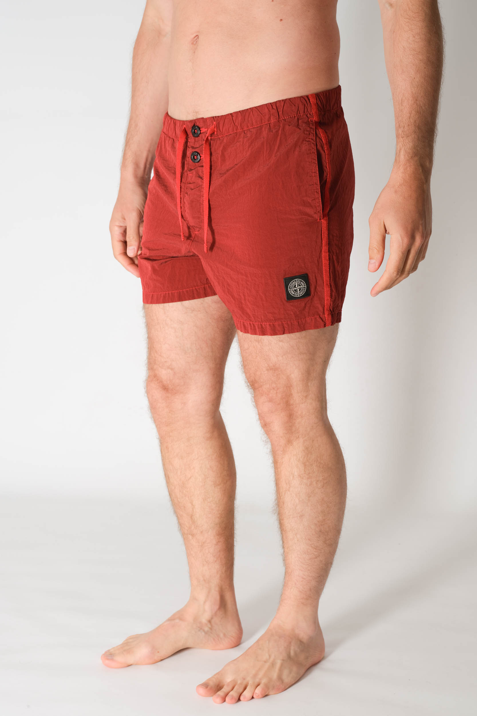 MAILLOT STONE ISLAND NYLON ROUGE 8015B0643-V0010