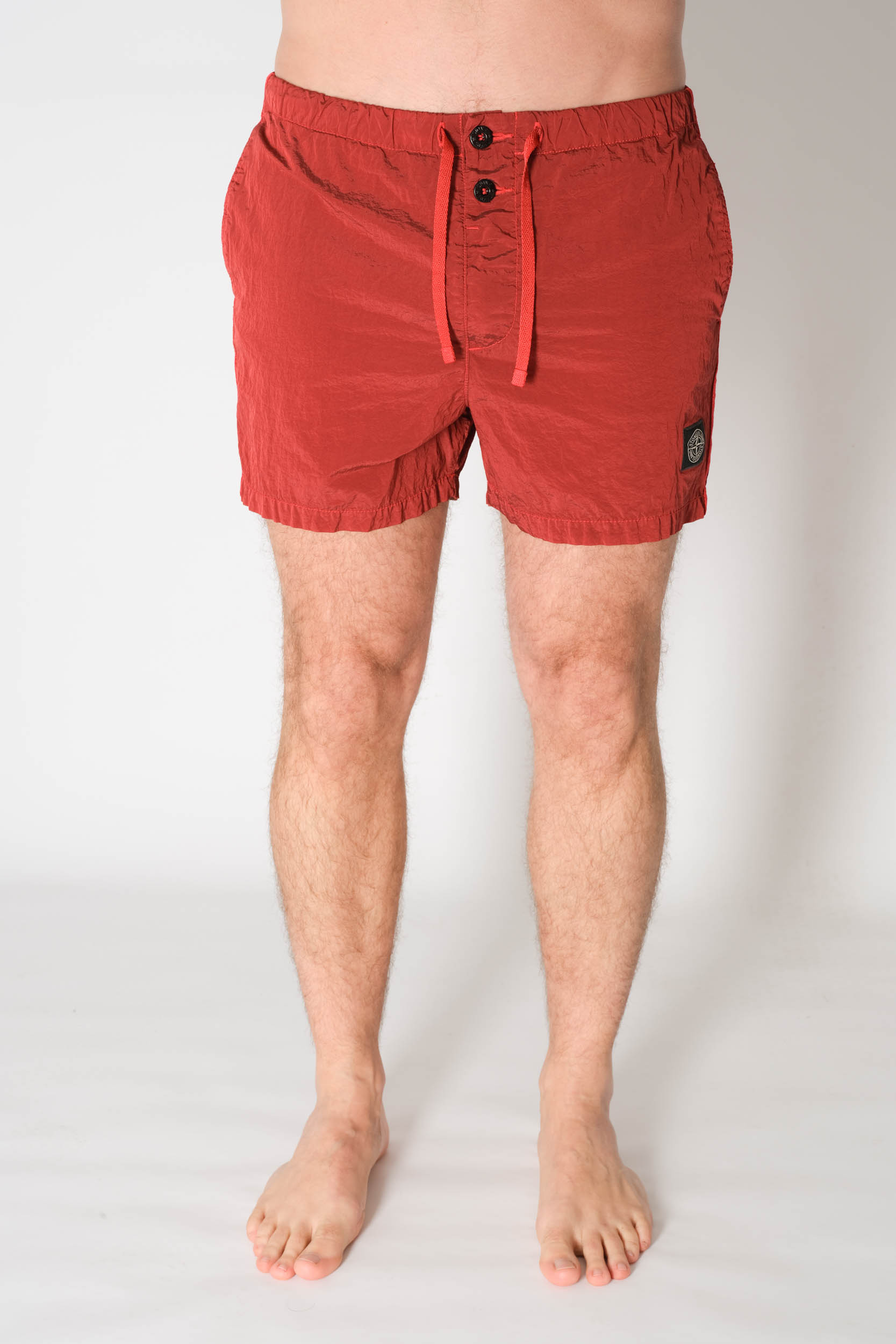 MAILLOT STONE ISLAND NYLON ROUGE 8015B0643-V0010