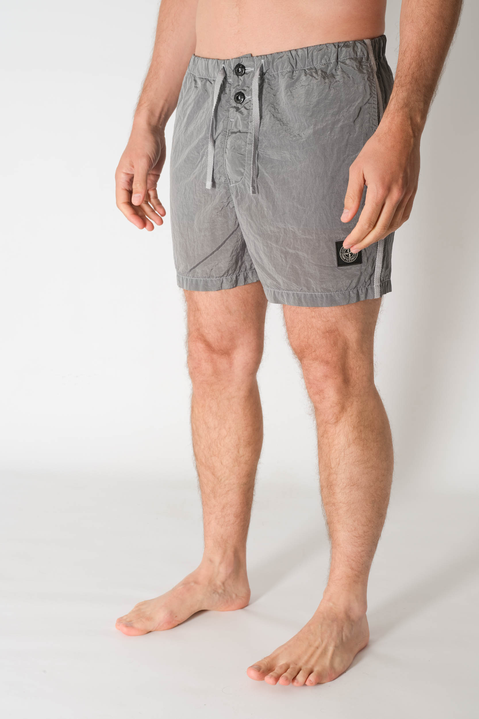 MAILLOT STONE ISLAND NYLON GRIS 8015B0643-V0041