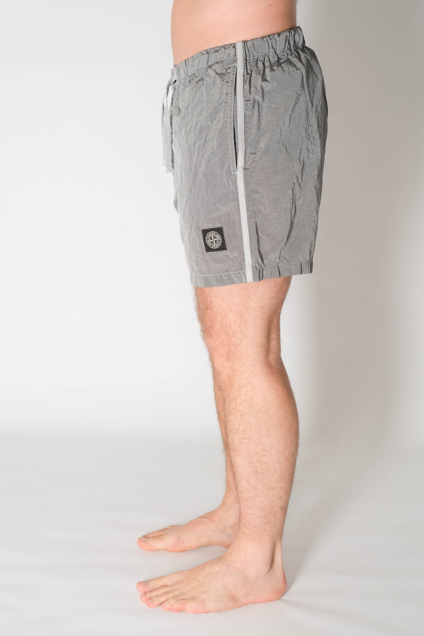 MAILLOT STONE ISLAND NYLON GRIS 8015B0643-V0041