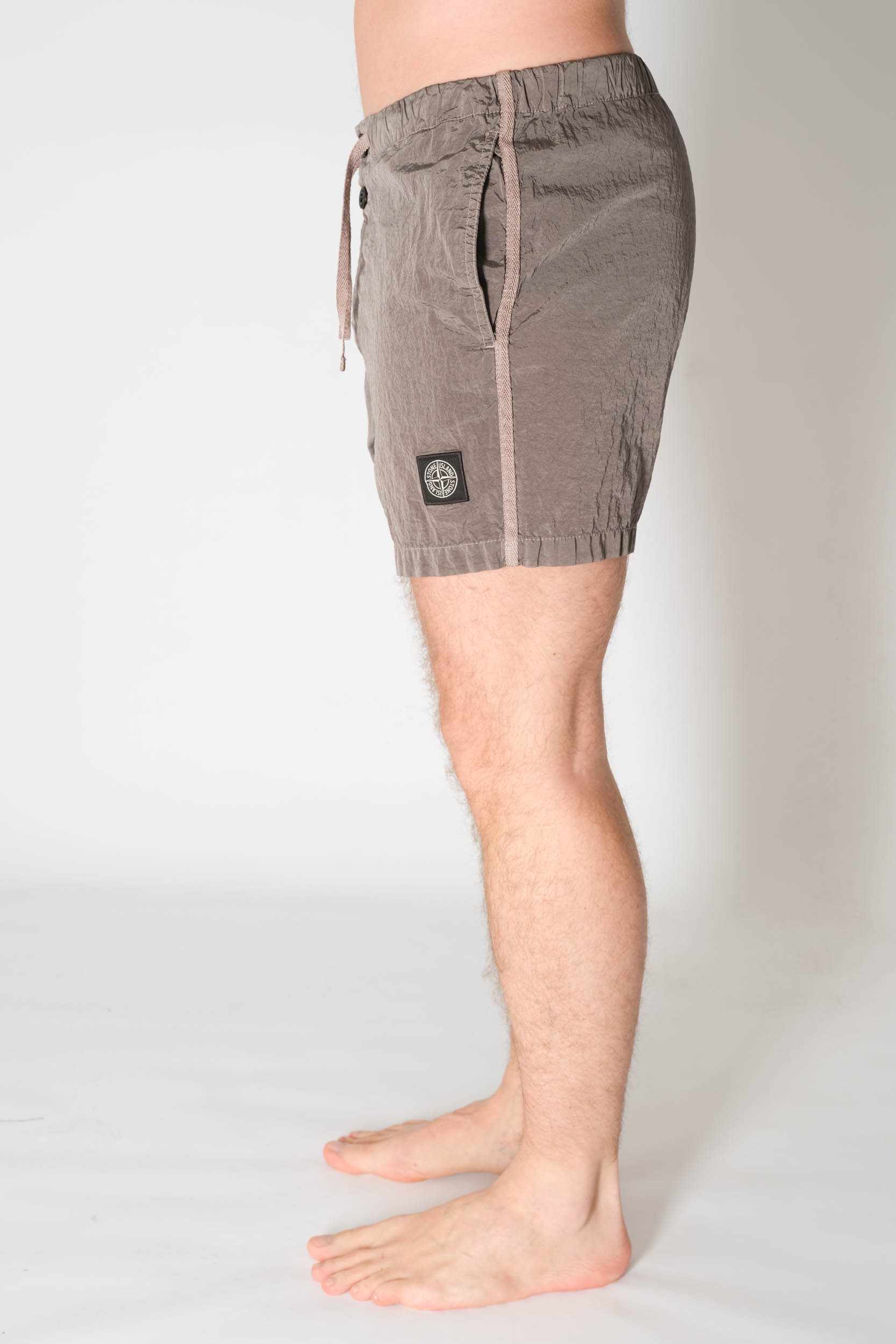 MAILLOT STONE ISLAND NYLON VIEUX ROSE 8015B0643-V0092