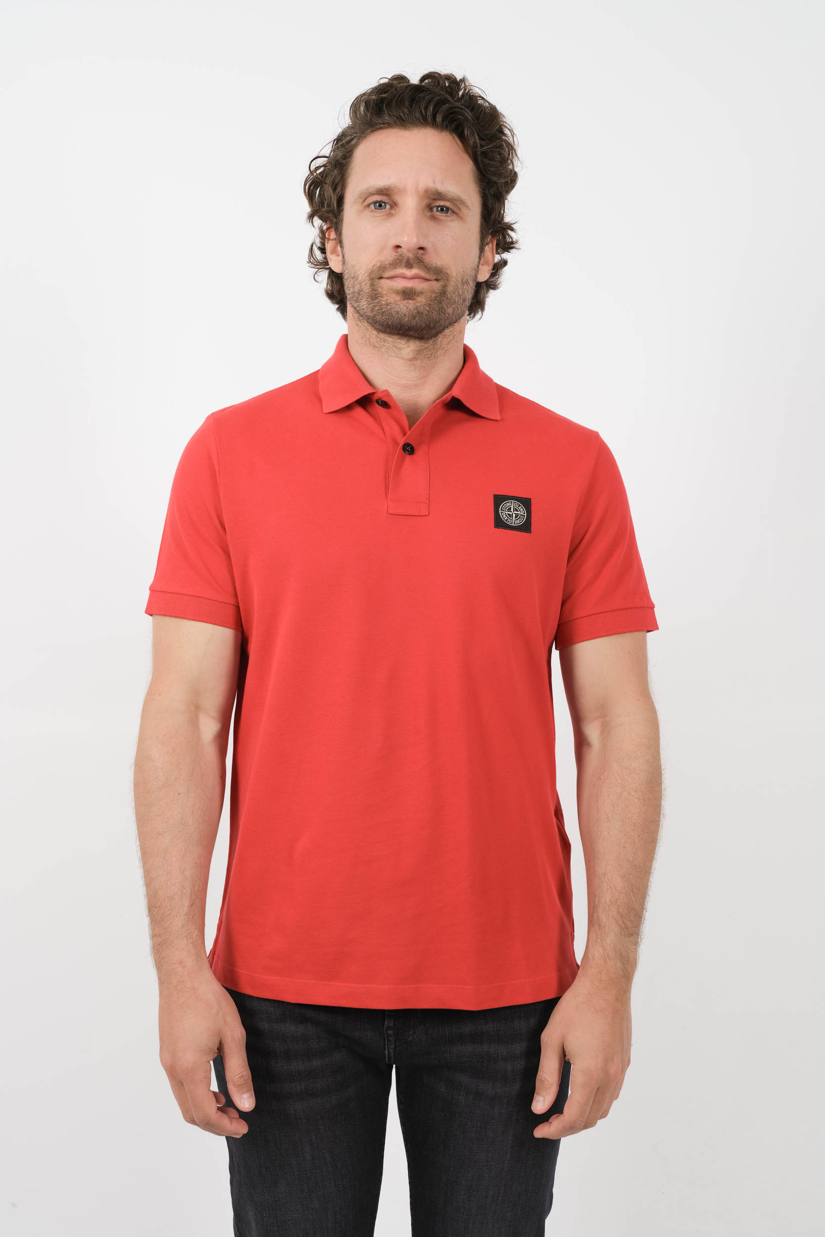 POLO STONE ISLAND ROUGE 80152SC17-V0010