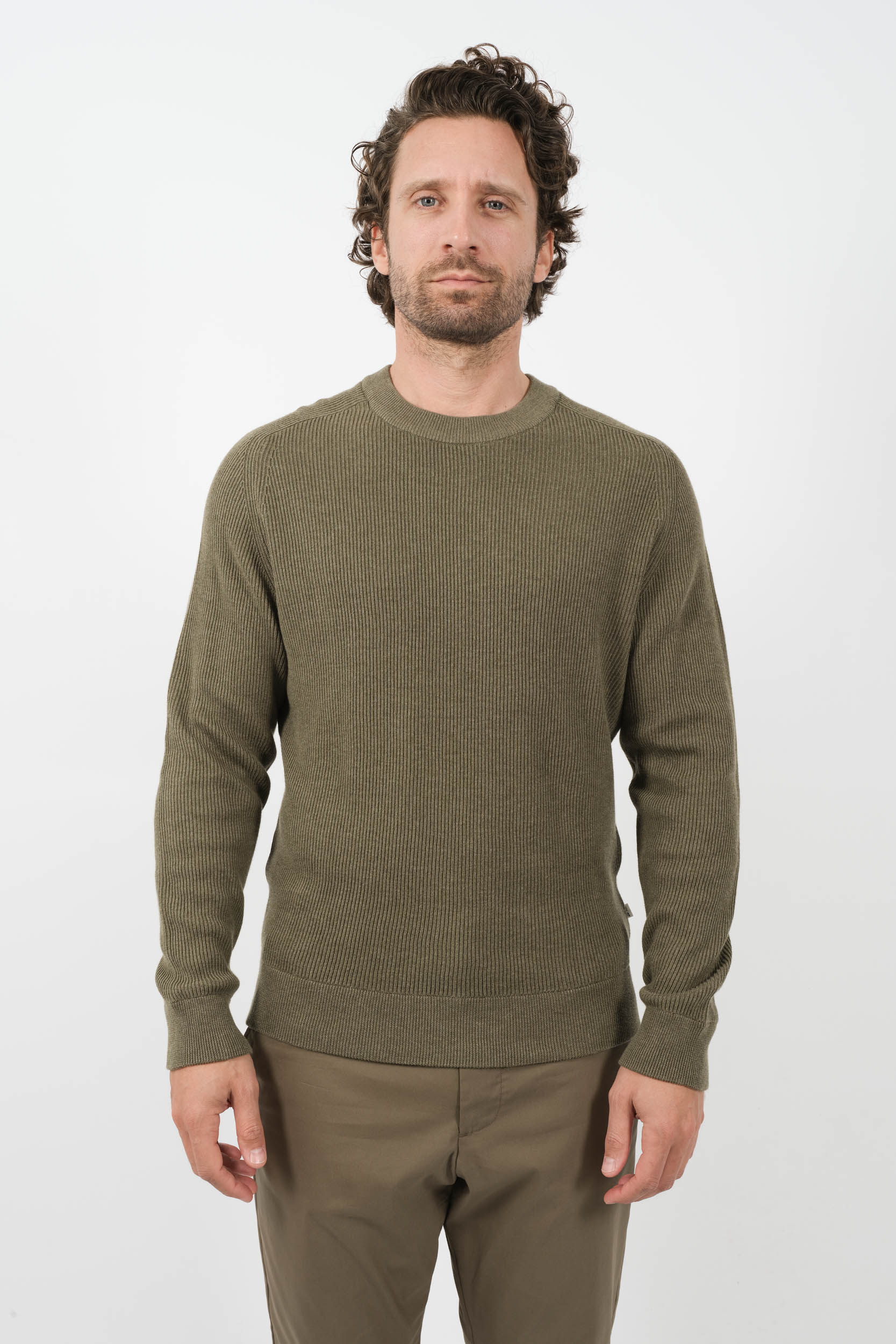 PULL NN07 COL ROND KAKI KEVIN 6600-343