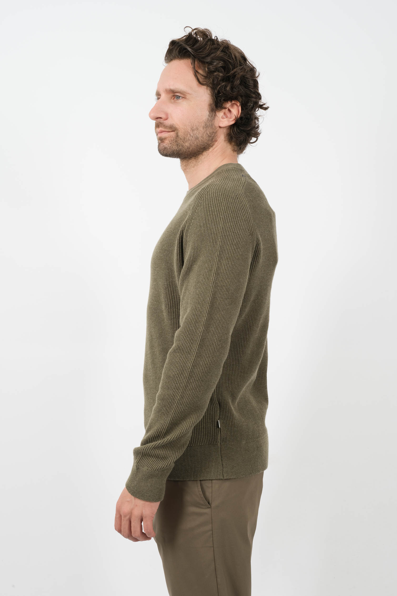 PULL NN07 COL ROND KAKI KEVIN 6600-343