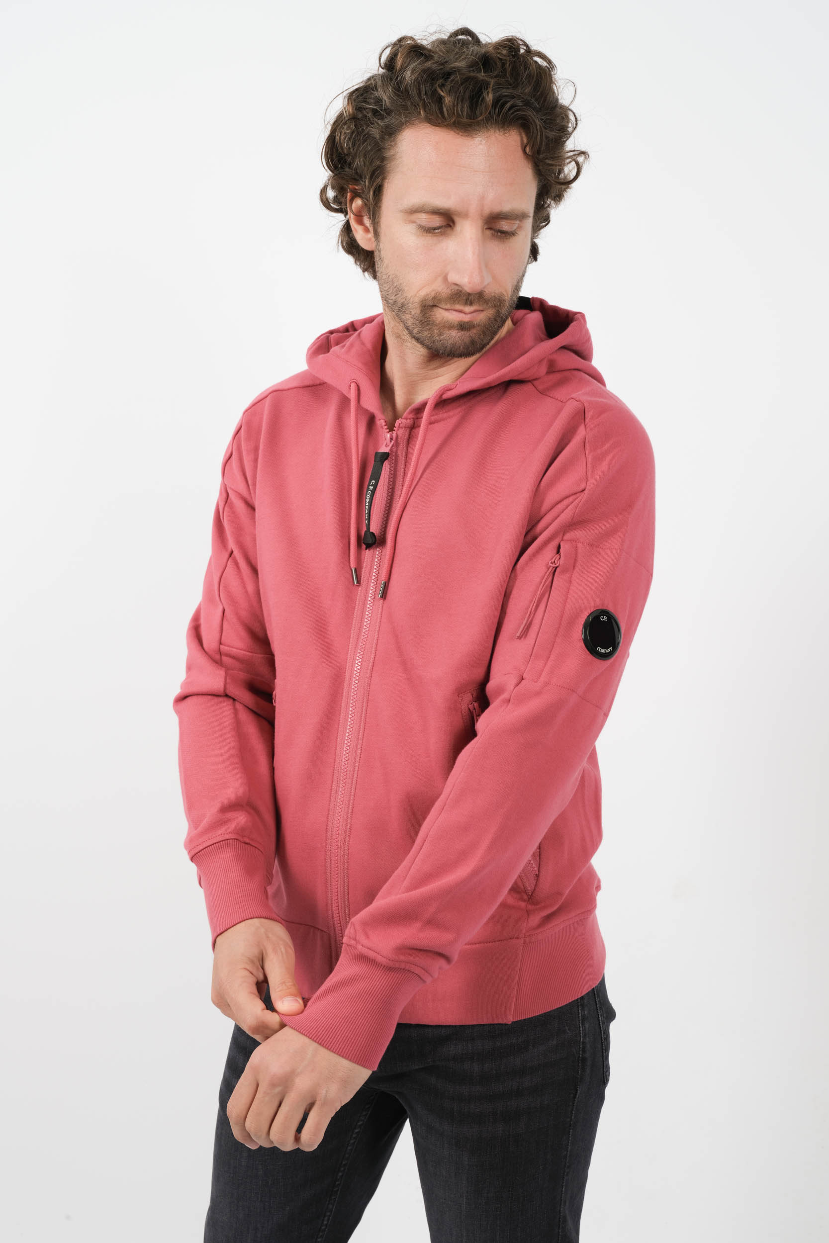 SWEAT C.P COMPANY CAPUCHE ZIPPE HUBLOT ROSE S400A-577
