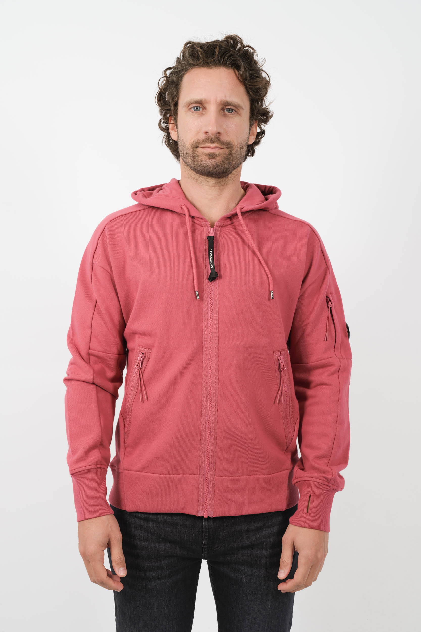 SWEAT C.P COMPANY CAPUCHE ZIPPE HUBLOT ROSE S400A-577