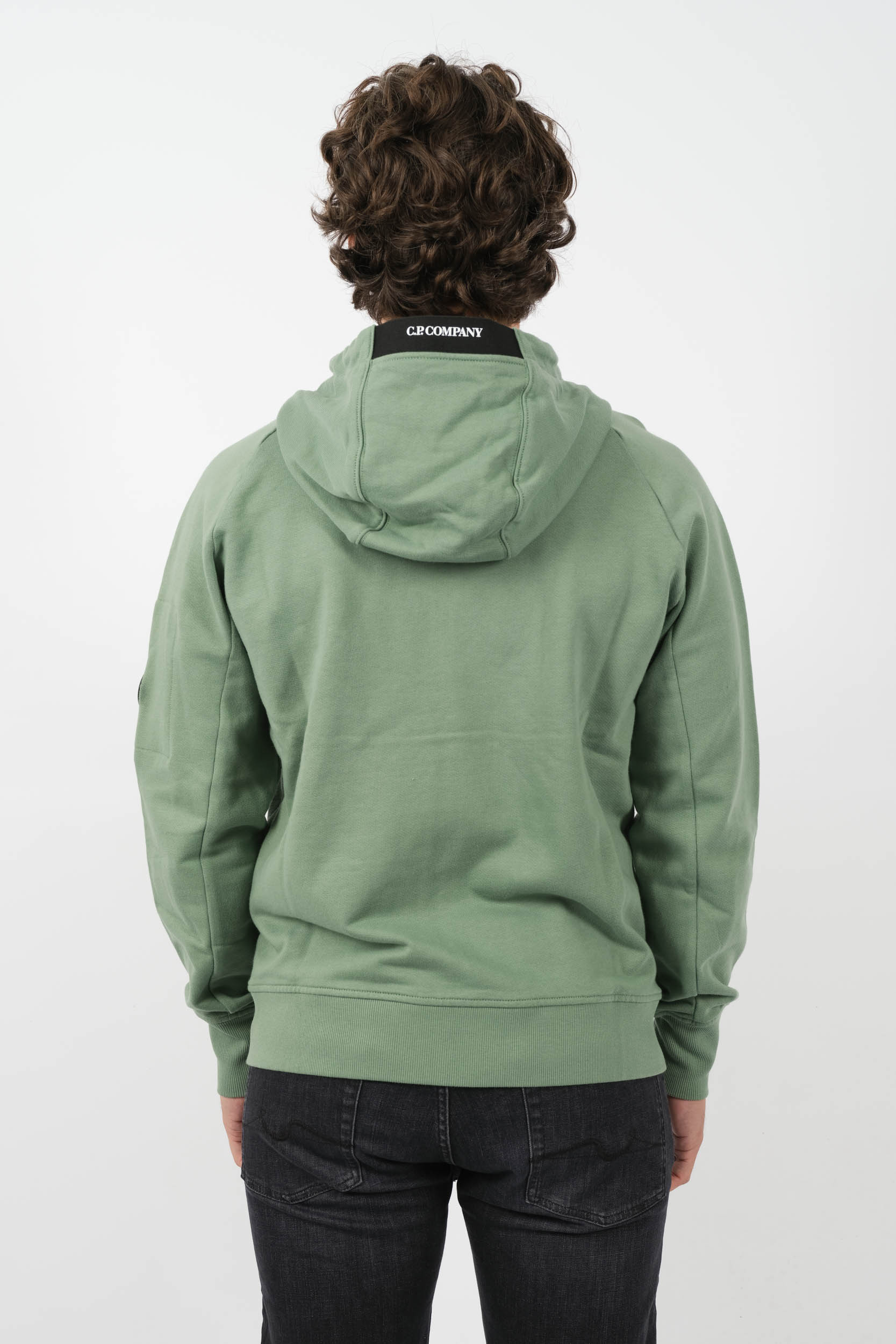 SWEAT C.P COMPANY CAPUCHE ZIPPE HUBLOT VERT S400A-626