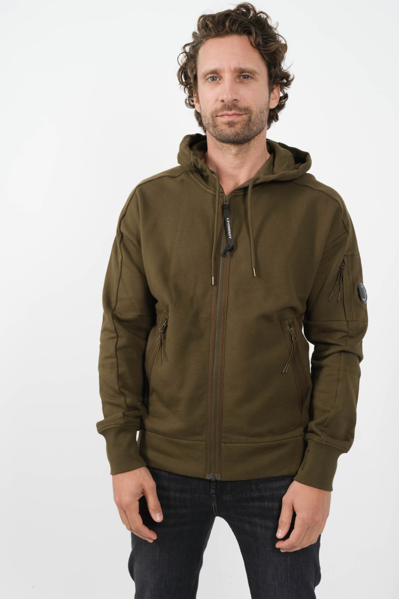 SWEAT C.P COMPANY CAPUCHE HUBLOT KAKI S400A-683