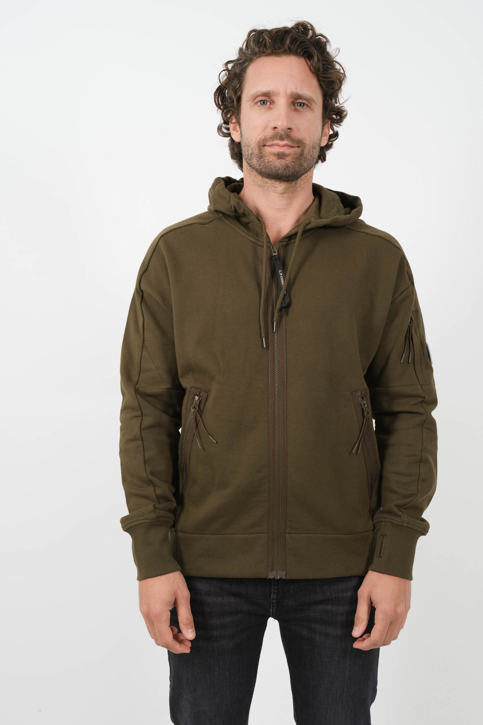 SWEAT C.P COMPANY CAPUCHE HUBLOT KAKI S400A-683