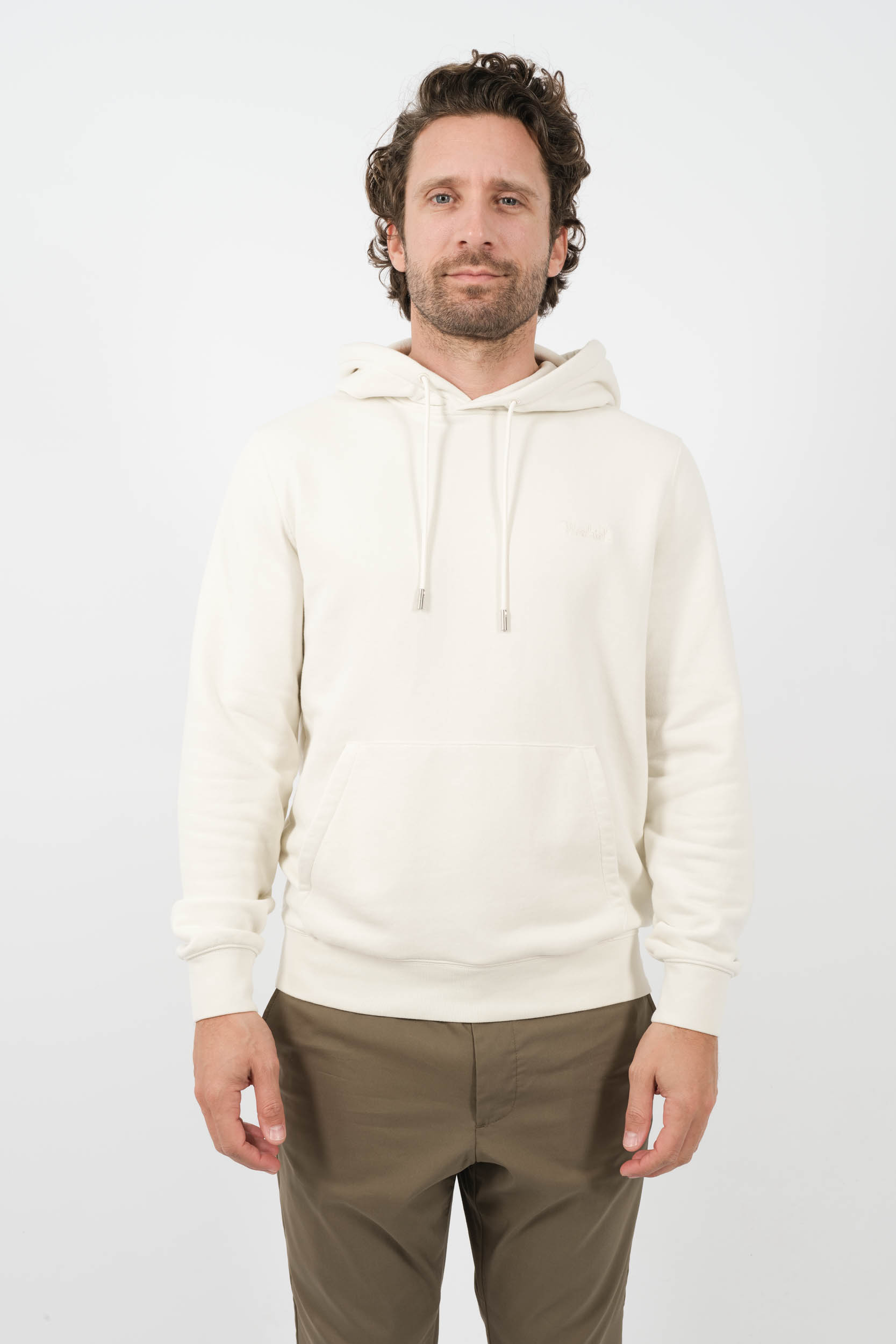 SWEAT WOOLRICH CAPUCHE BLANC SW0224-808