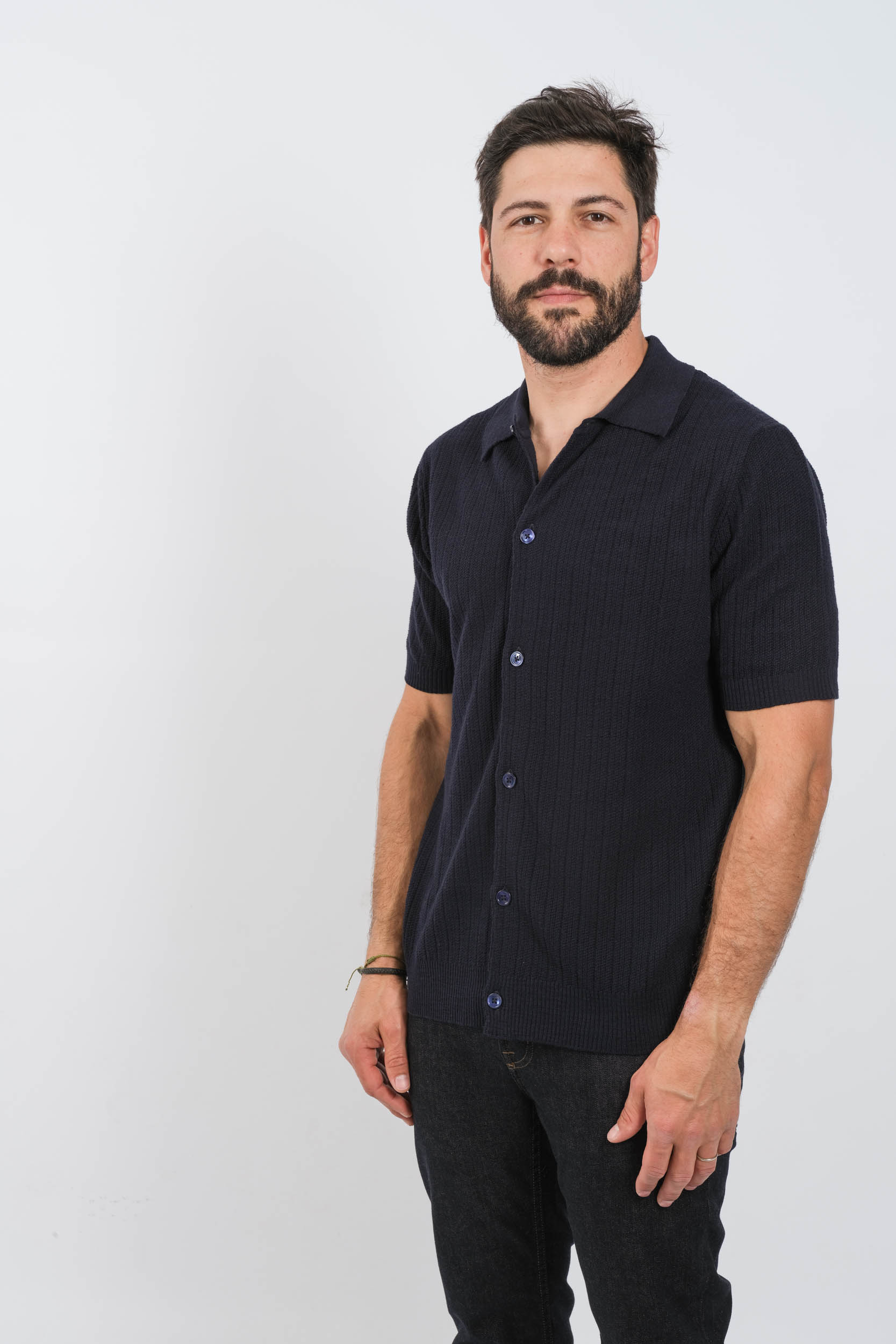 CHEMISE NN07 MANCHES COURTES MARINE NOLAN-200