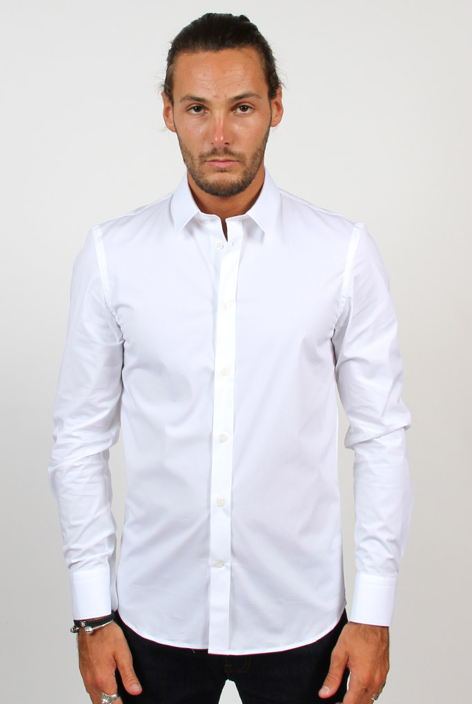 CHEMISE STRETCH FILIPPA K M. PAUL BLANCHE 2-11-14622 WHITE