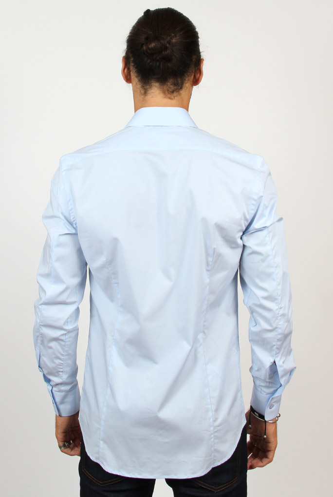 CHEMISE STRETCH FILIPPA K M. PAUL BLEU CIEL 2-11-14622 LGT BLUE