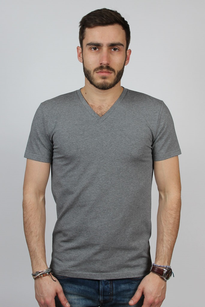 T-SHIRT COL V GRIS FILIPPA K 17216-GREY