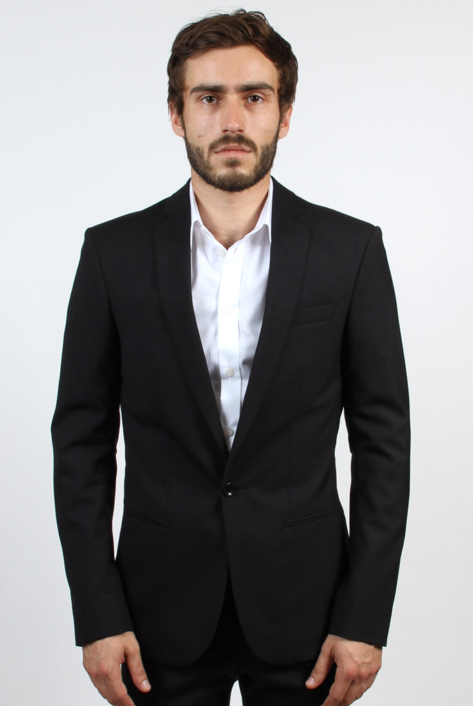 BLAZER FILIPPA K NOIR M. CHRISTIAN COOL WOOL JACKET BLACK 18020-1433