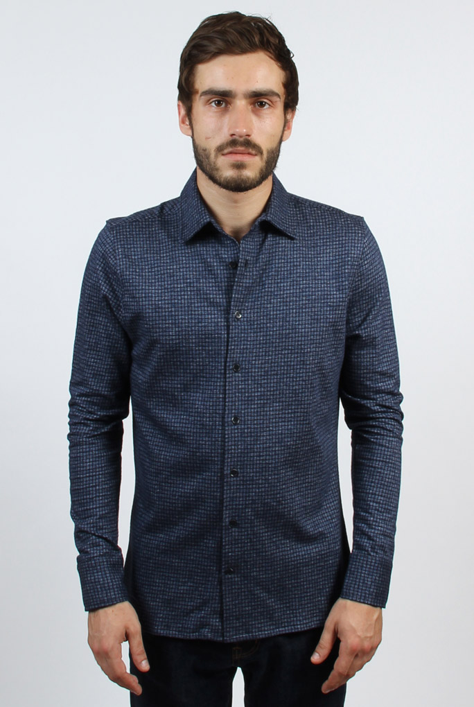 CHEMISE LES GAR&Atilde;&Dagger;ONS FACILES MARINE MATS DENIM 047 443
