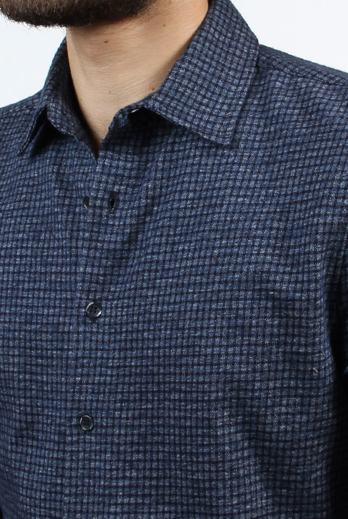 CHEMISE LES GAR&Atilde;&Dagger;ONS FACILES MARINE MATS DENIM 047 443