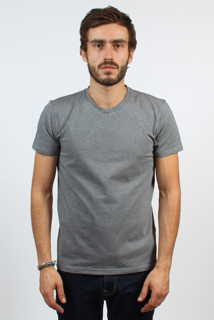 T SHIRT COL ROND FILIPPA K GRIS MAN SOFT LYCRA TEE GREY MELANGE 10704-1448