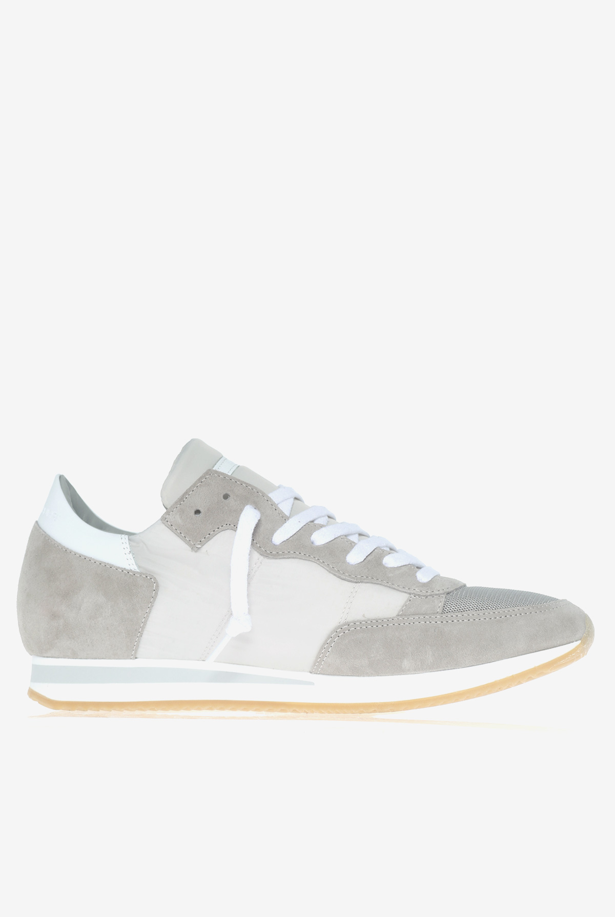 BASKETS PHILIPPE MODEL TROPEZ LOW UOMO BASIC GRIS/BLANC TRLU-1103