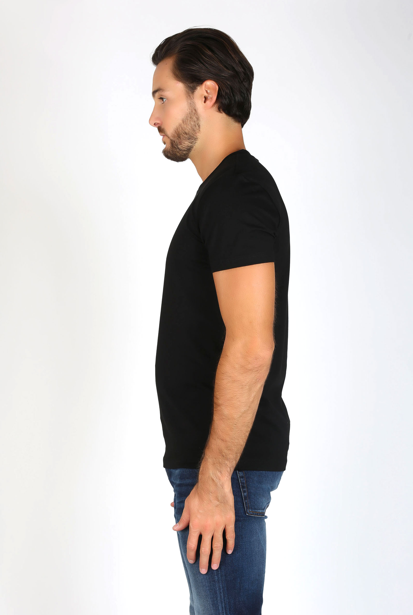 T SHIRT COL ROND FILIPPA K NOIR MAN SOFT LYCRA TEE BLACK 10704-1433