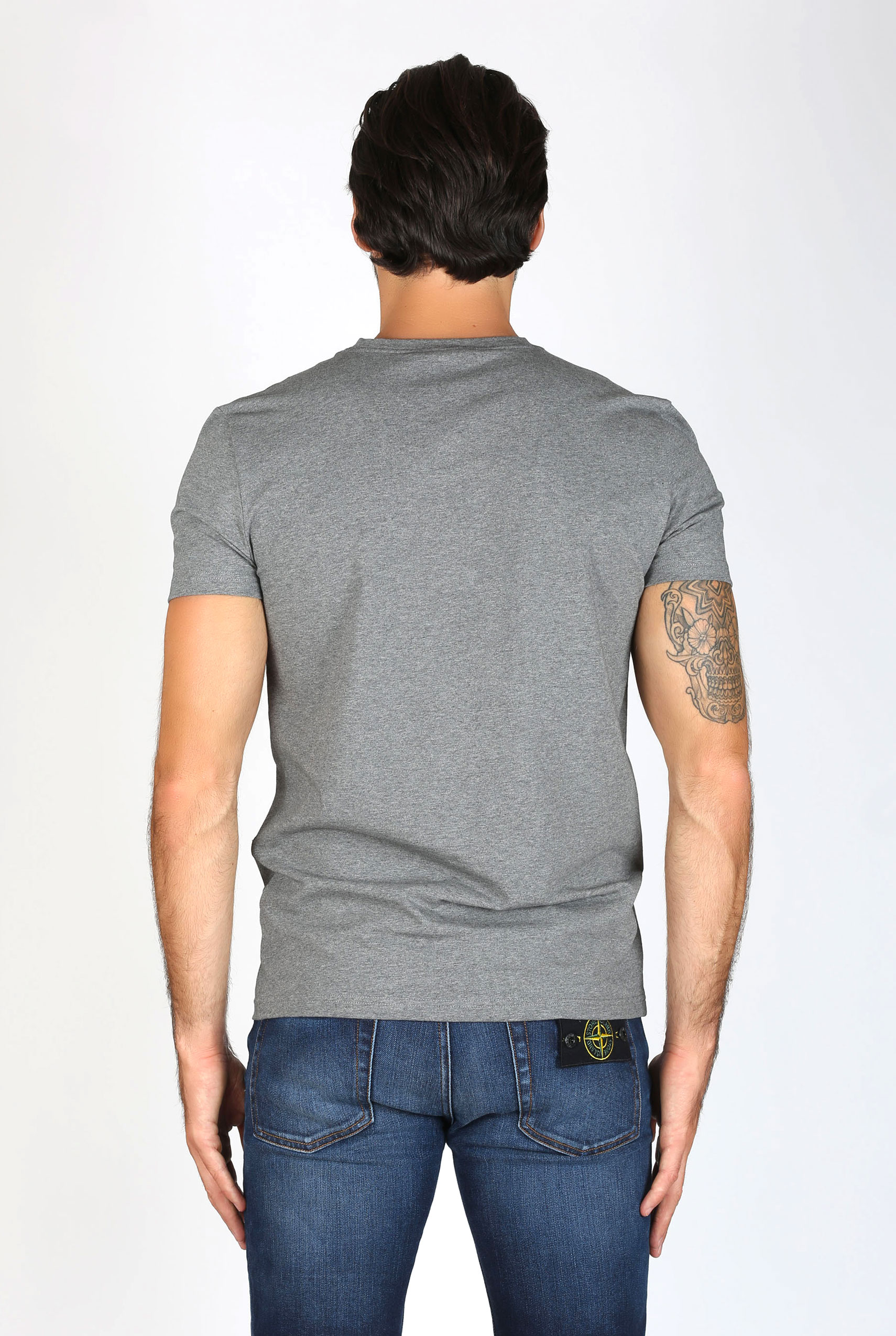 T SHIRT COL ROND FILIPPA K GRIS MAN SOFT LYCRA TEE GREY MELANGE 10704-1448