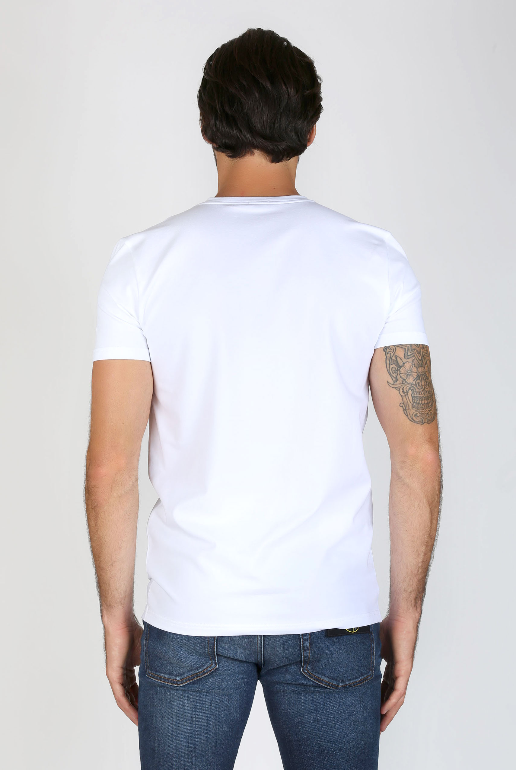 T SHIRT COL V FILIPPA K BLANC MAN SOFT LYCRA TEE 10704-1009