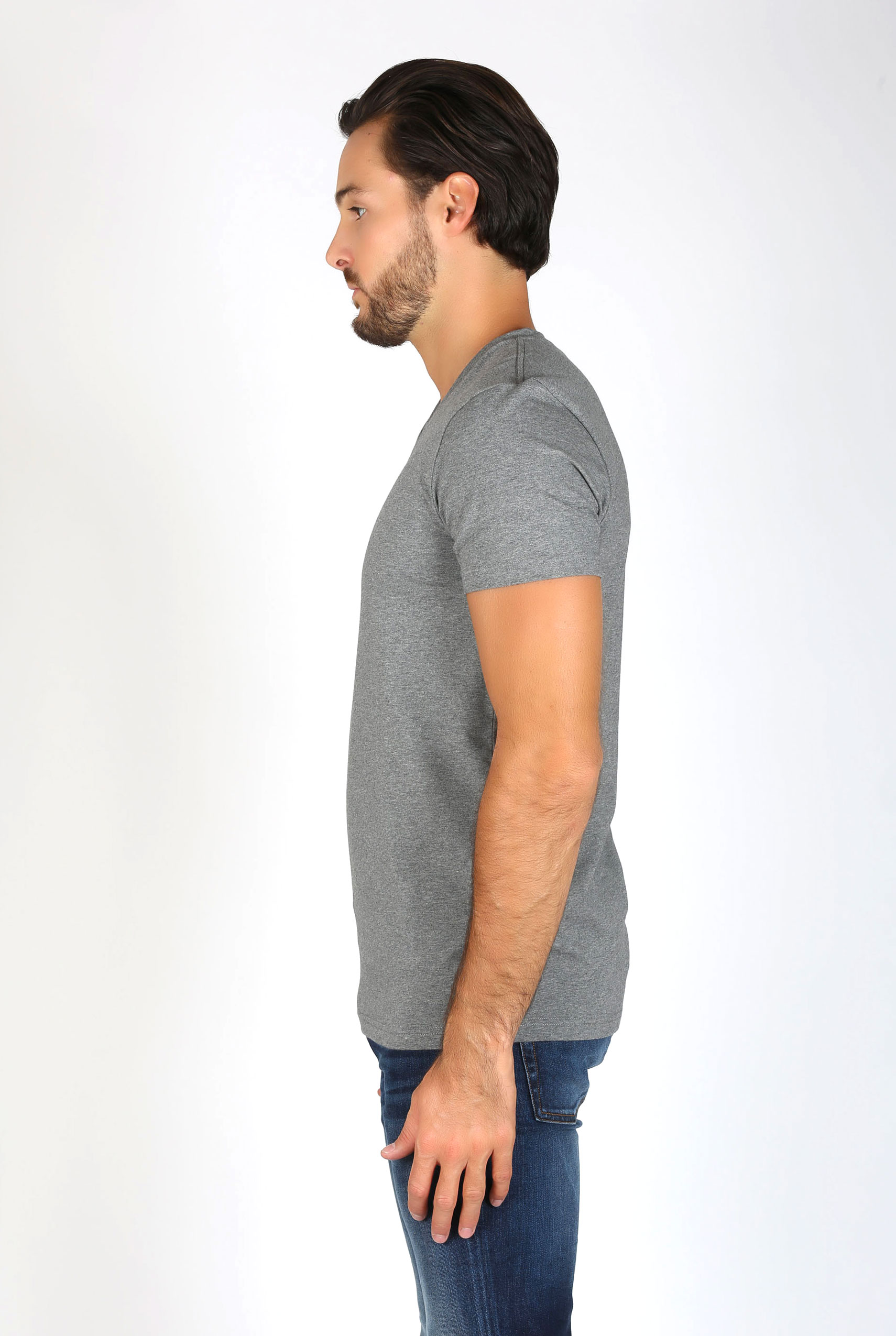 T SHIRT COL V FILIPPA K GRIS MAN SOFT LYCRA TEE GRIS 10704-1448