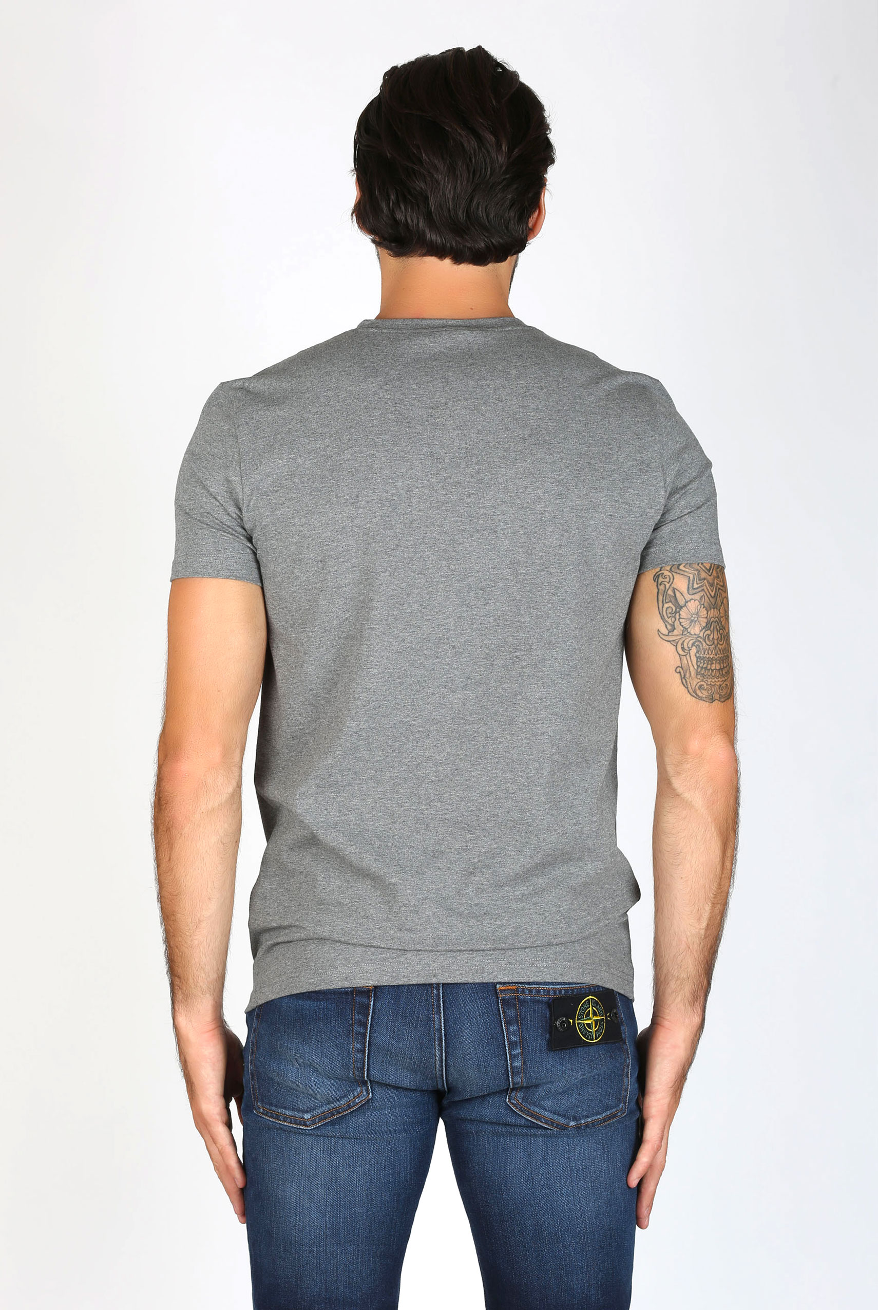 T SHIRT COL V FILIPPA K GRIS MAN SOFT LYCRA TEE GRIS 10704-1448