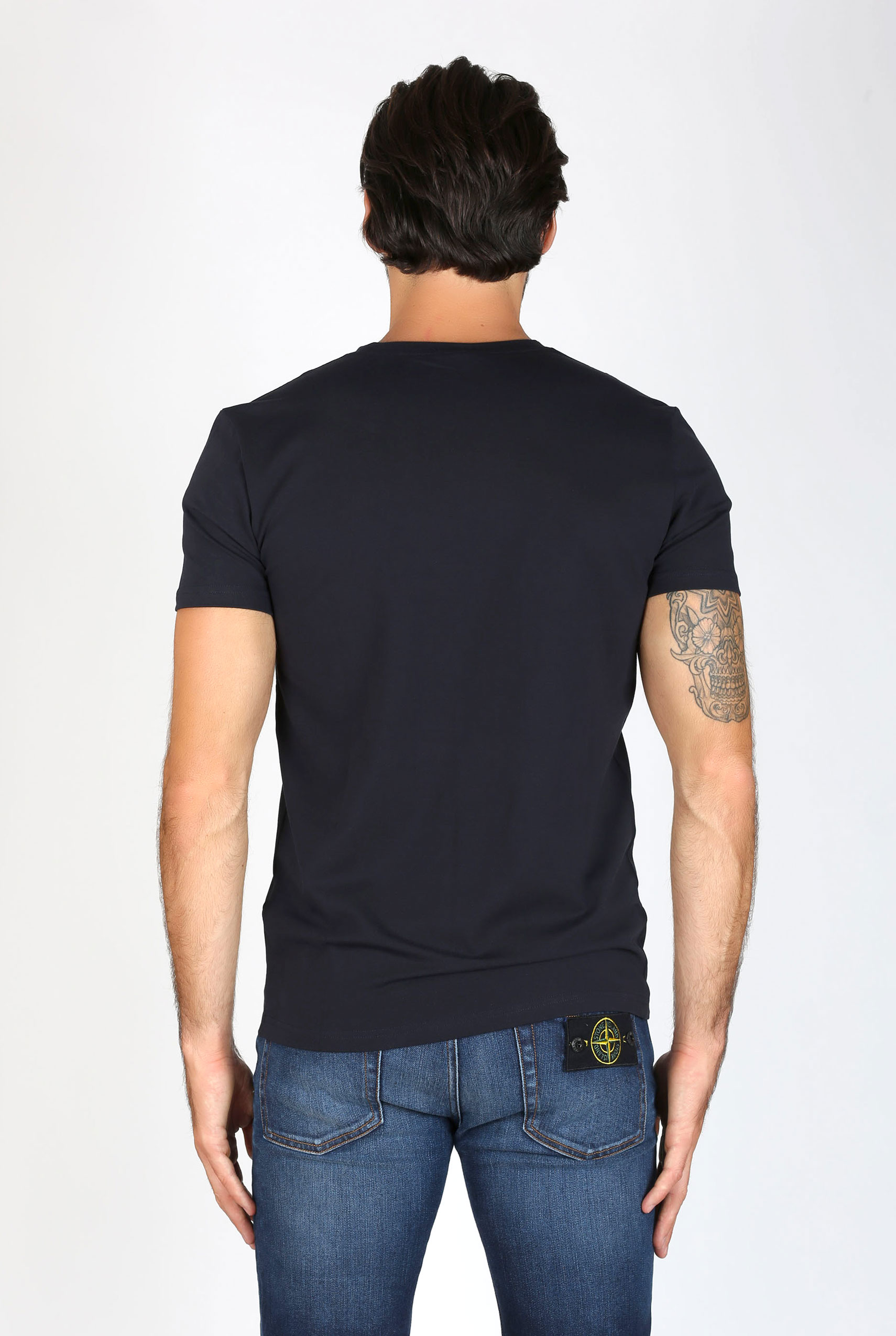 T SHIRT COL V FILIPPA K MARINE MAN SOFT LYCRA TEE MARINE 10704-2830