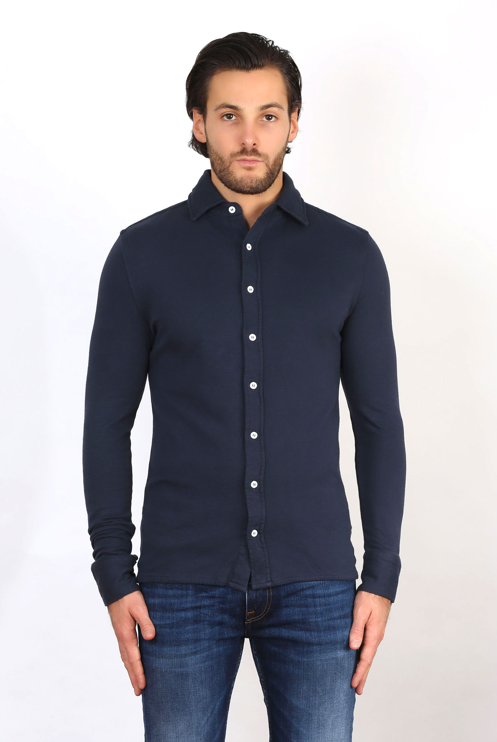 CHEMISE LES GARCONS FACILES MARINE PAOLO NAVY