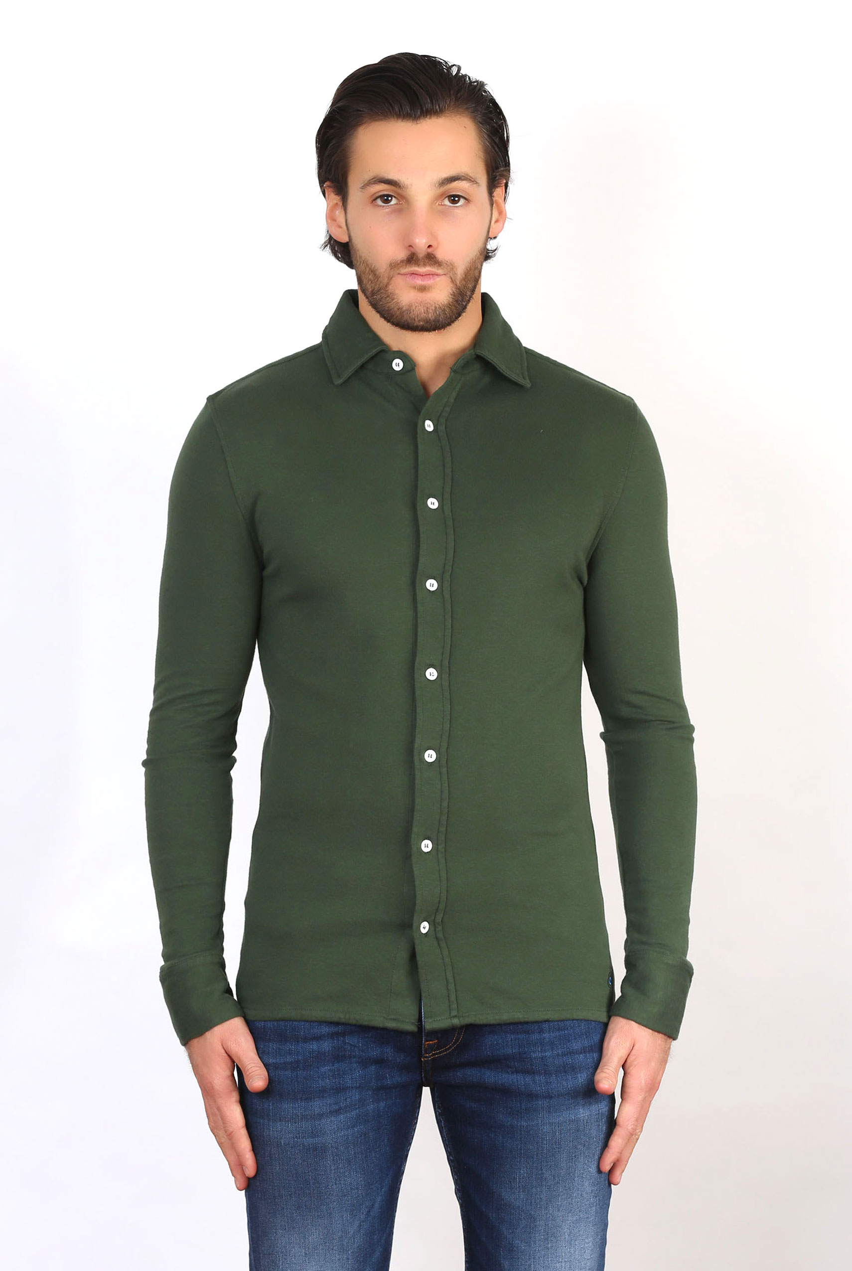 CHEMISE LES GARCONS FACILES VERTE PAOLO PINE GREEN