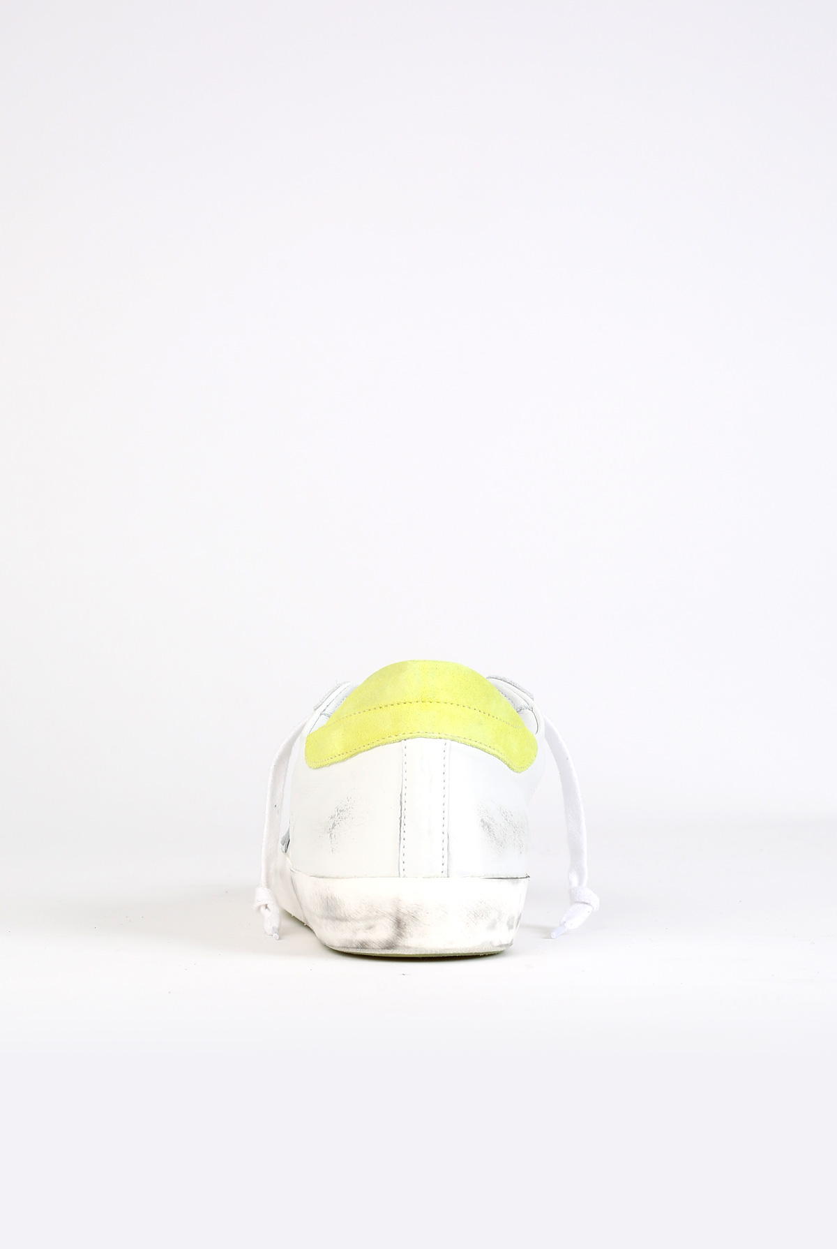 BASKETS PHILIPPE MODEL PARIS L U VEAU BLANC/JAUNE CLLU-VN01