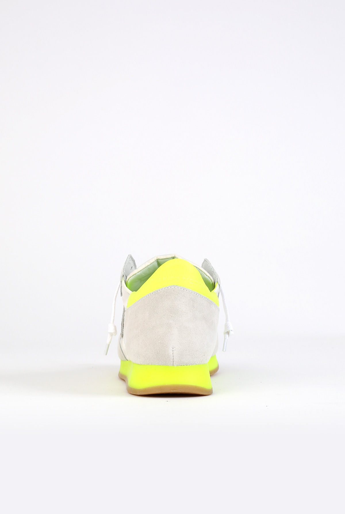 BASKETS PHILIPPE MODEL TROPEZ L U NEON BLANC/JAUNE TRLU-NS01