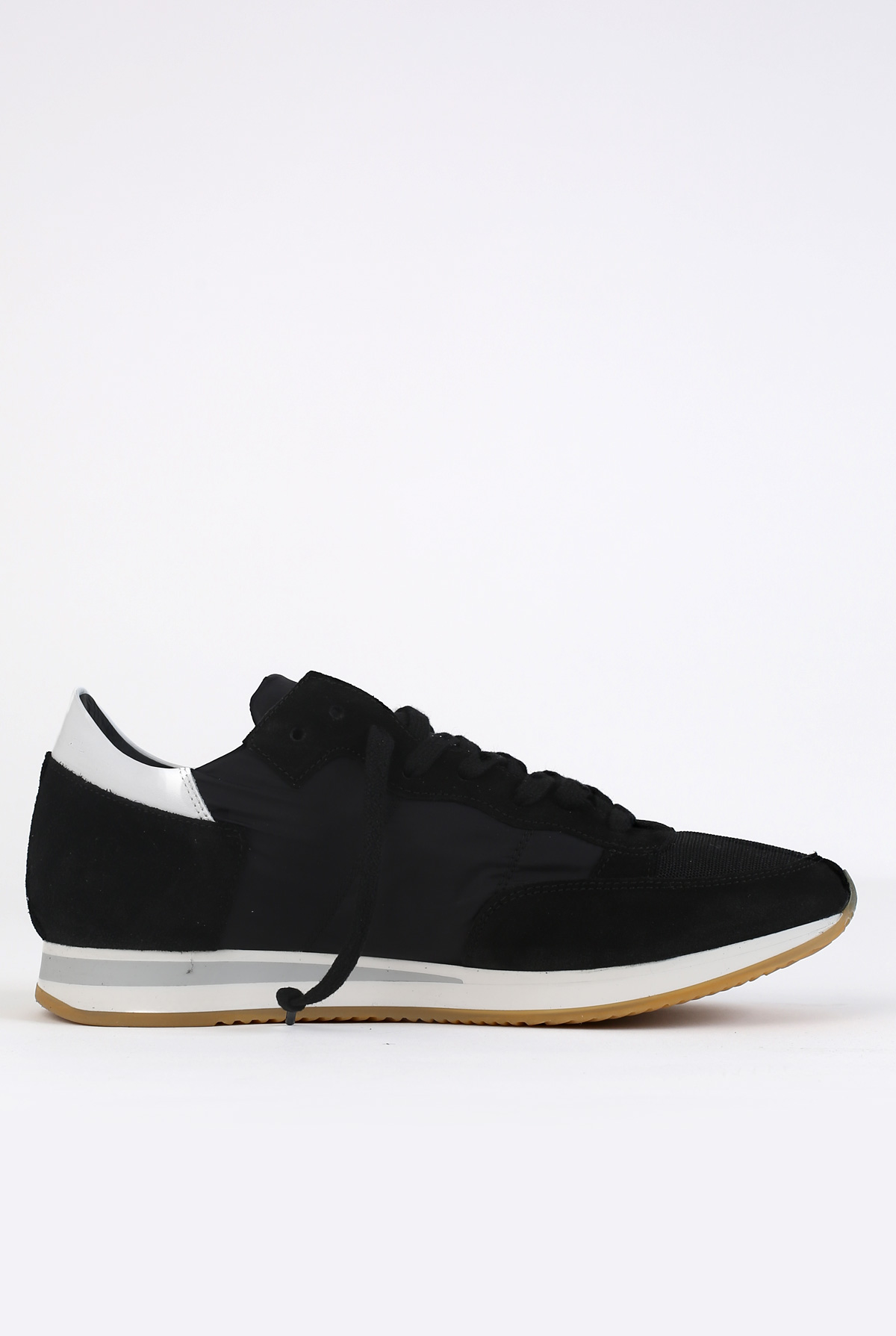 BASKETS PHILIPPE MODEL TROPEZ L U BASIC NOIR/BLANC TRLU-1109