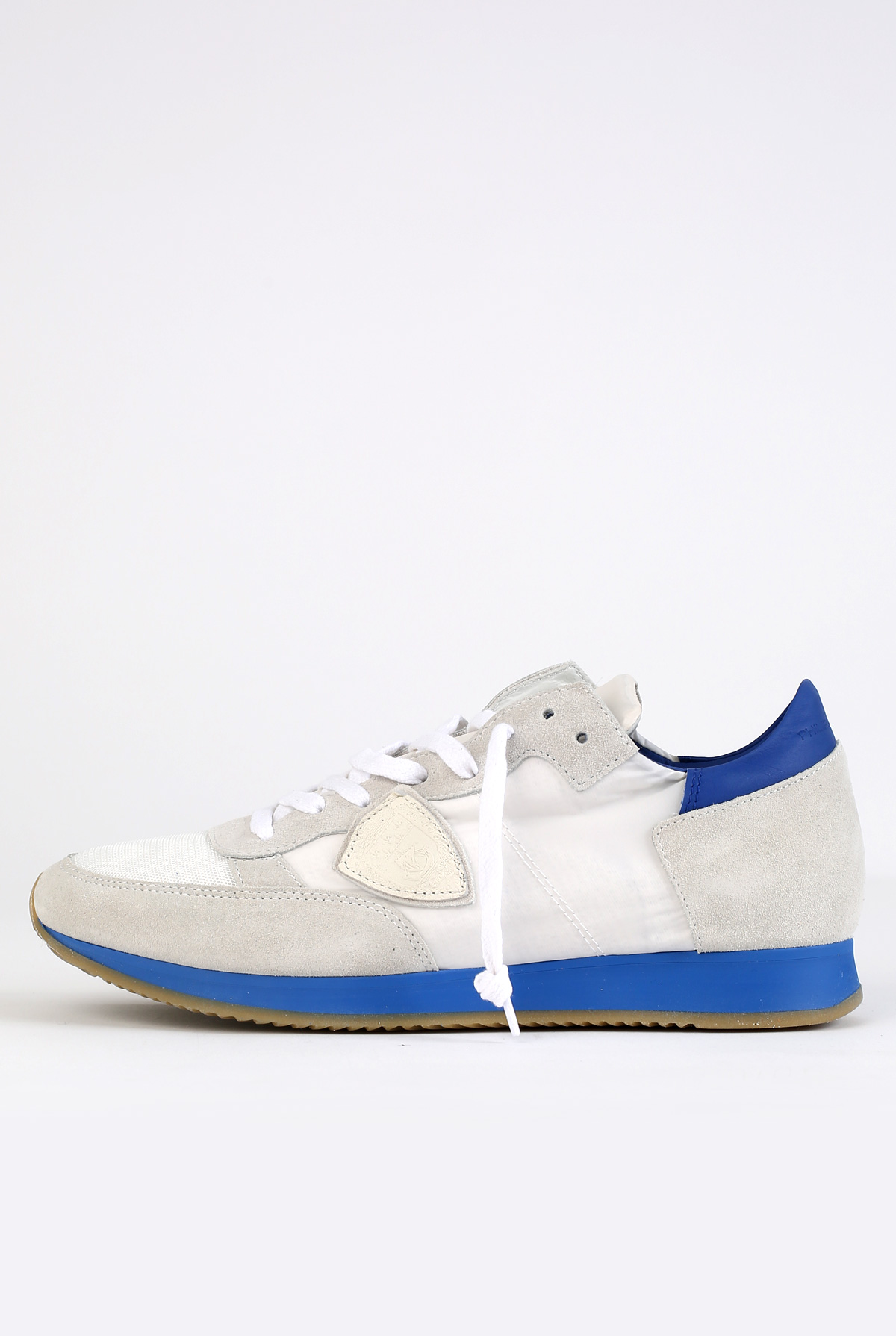 BASKETS PHILIPPE MODEL TROPEZ L U NEON BLANC/BLEU TRLU-NS05