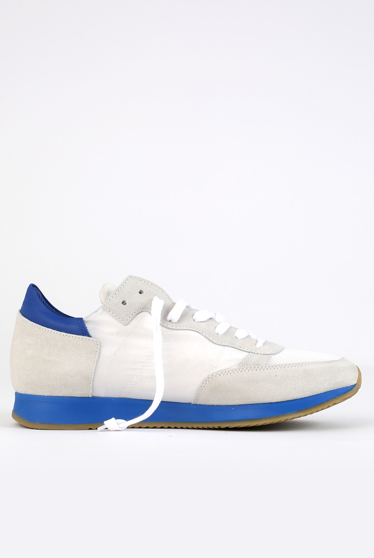 BASKETS PHILIPPE MODEL TROPEZ L U NEON BLANC/BLEU TRLU-NS05