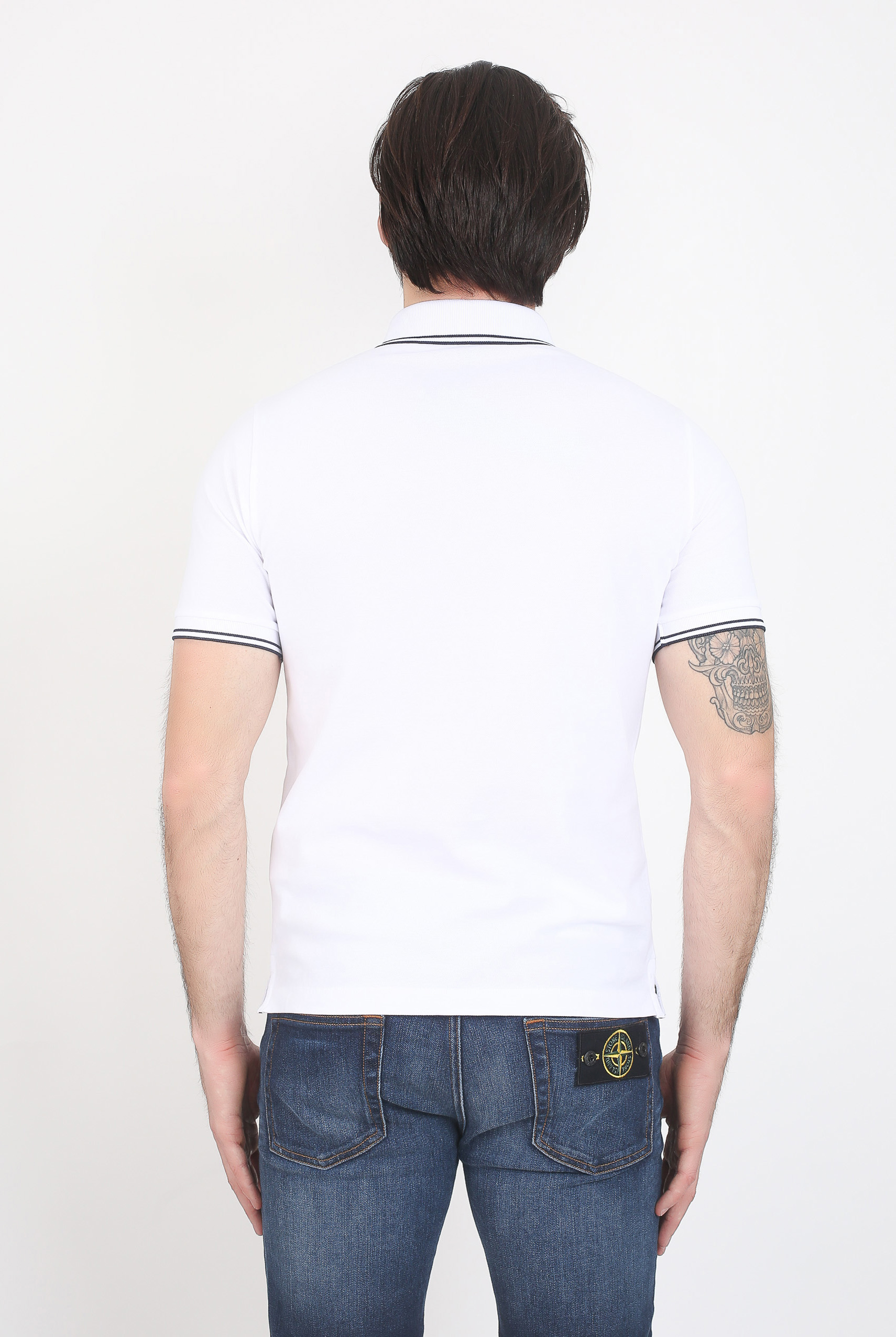 POLO STONE ISLAND BLANC 101522S18-V0001