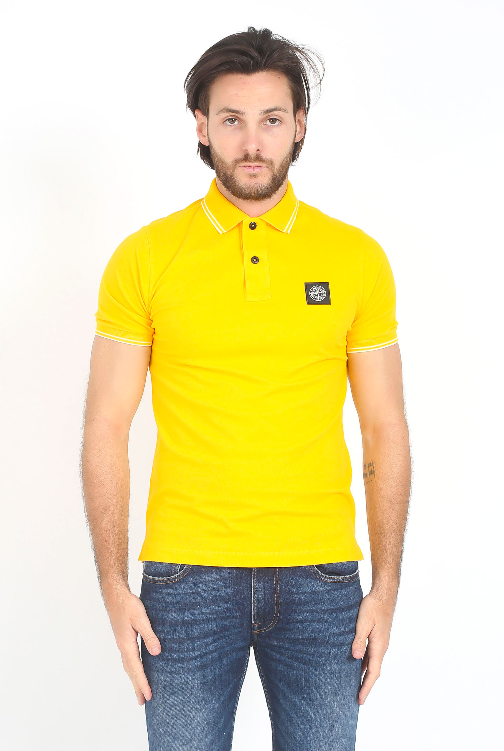 POLO STONE ISLAND JAUNE 101522S18-V0030