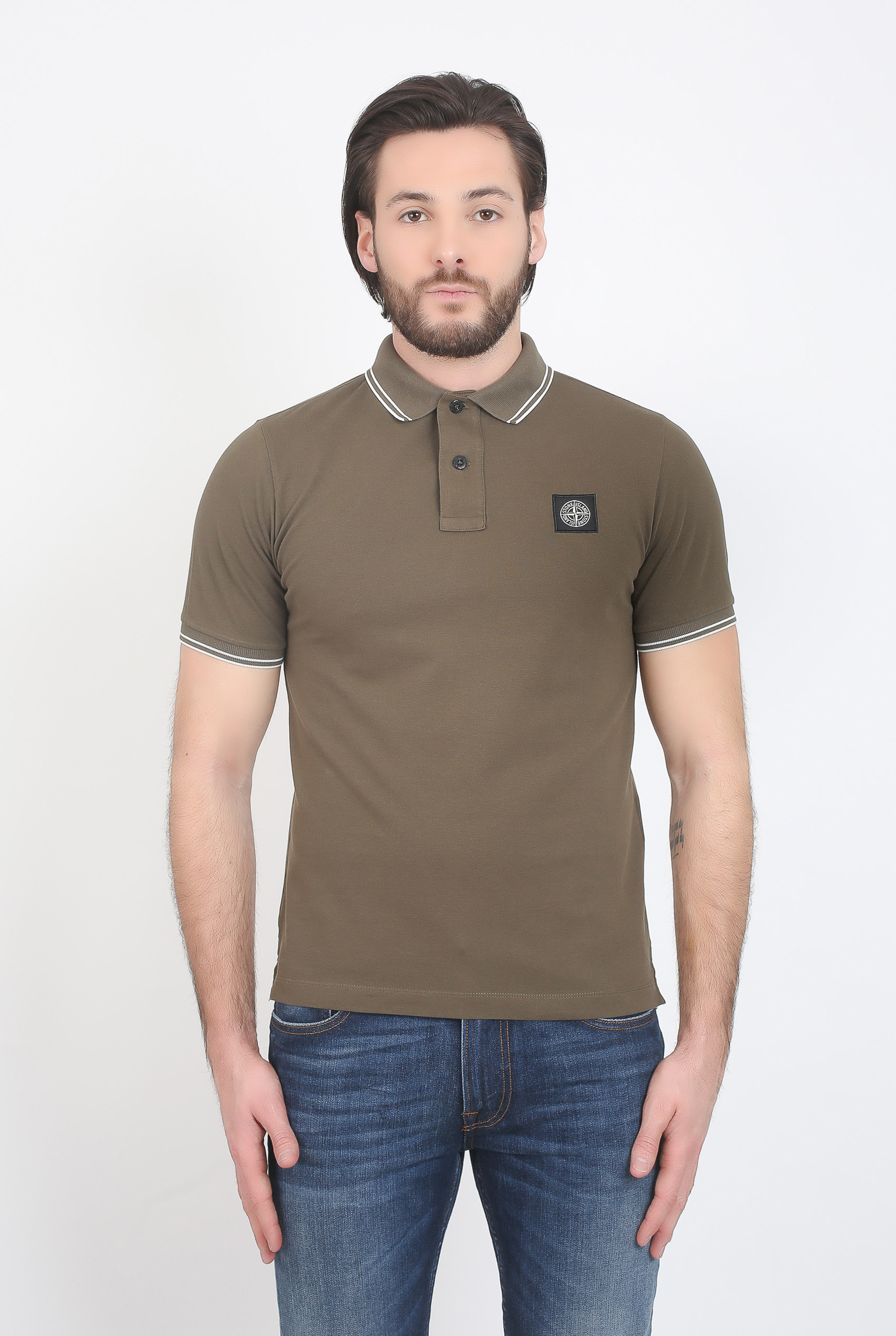 POLO STONE ISLAND KAKI 101522S18-V0054