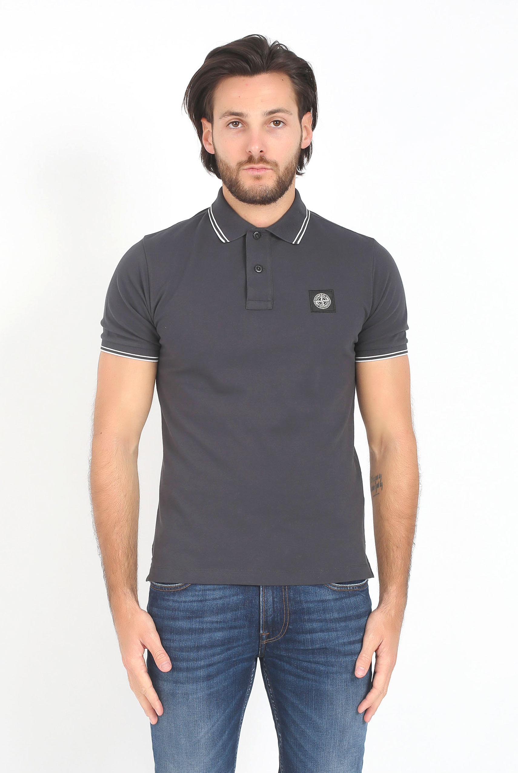 POLO STONE ISLAND GRIS 101522S18-V0065