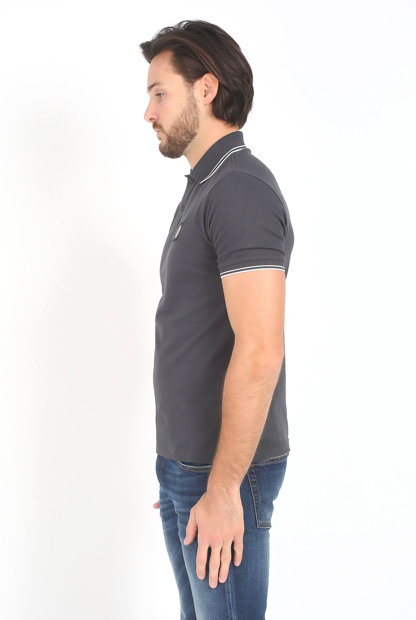 POLO STONE ISLAND GRIS 101522S18-V0065