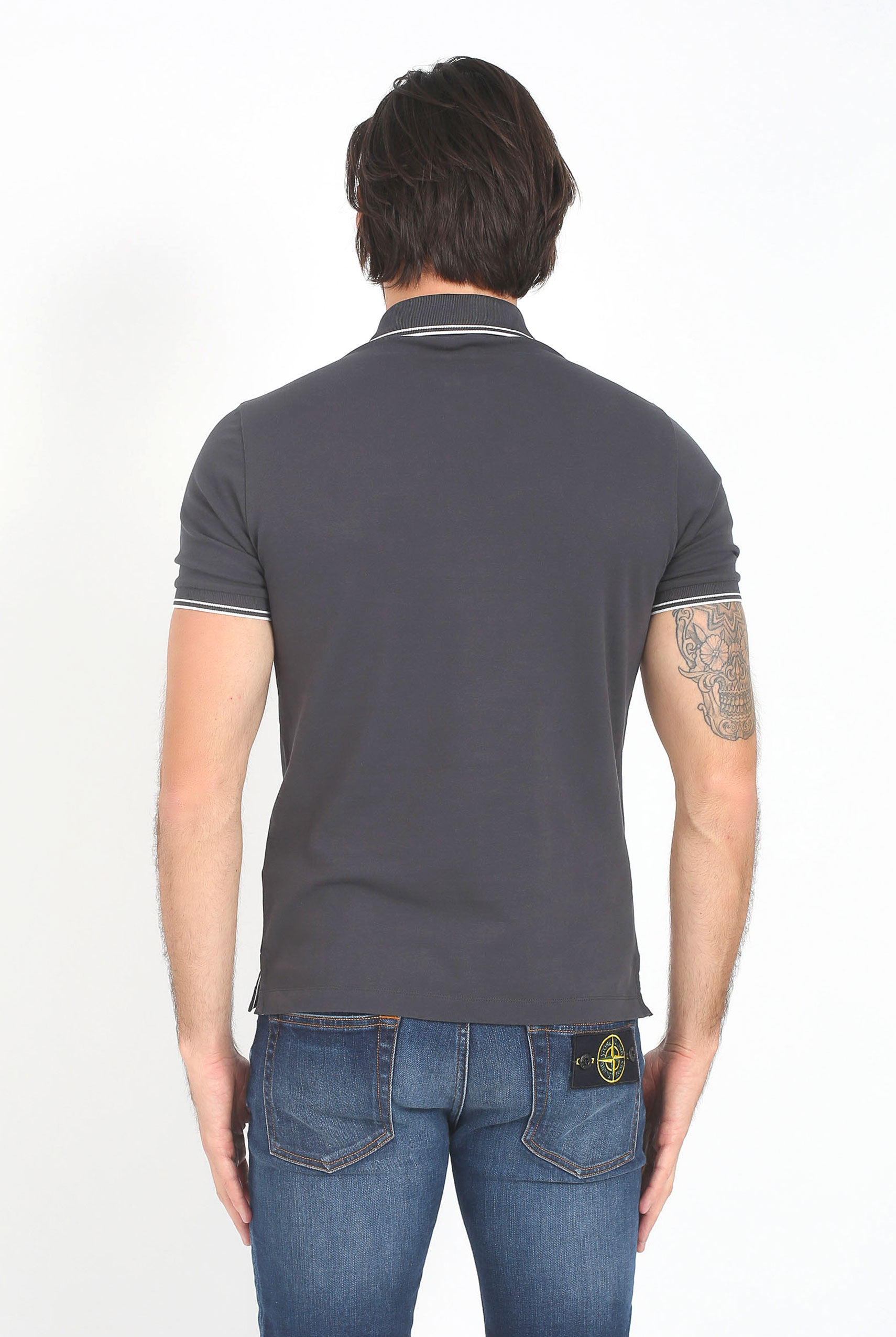 POLO STONE ISLAND GRIS 101522S18-V0065