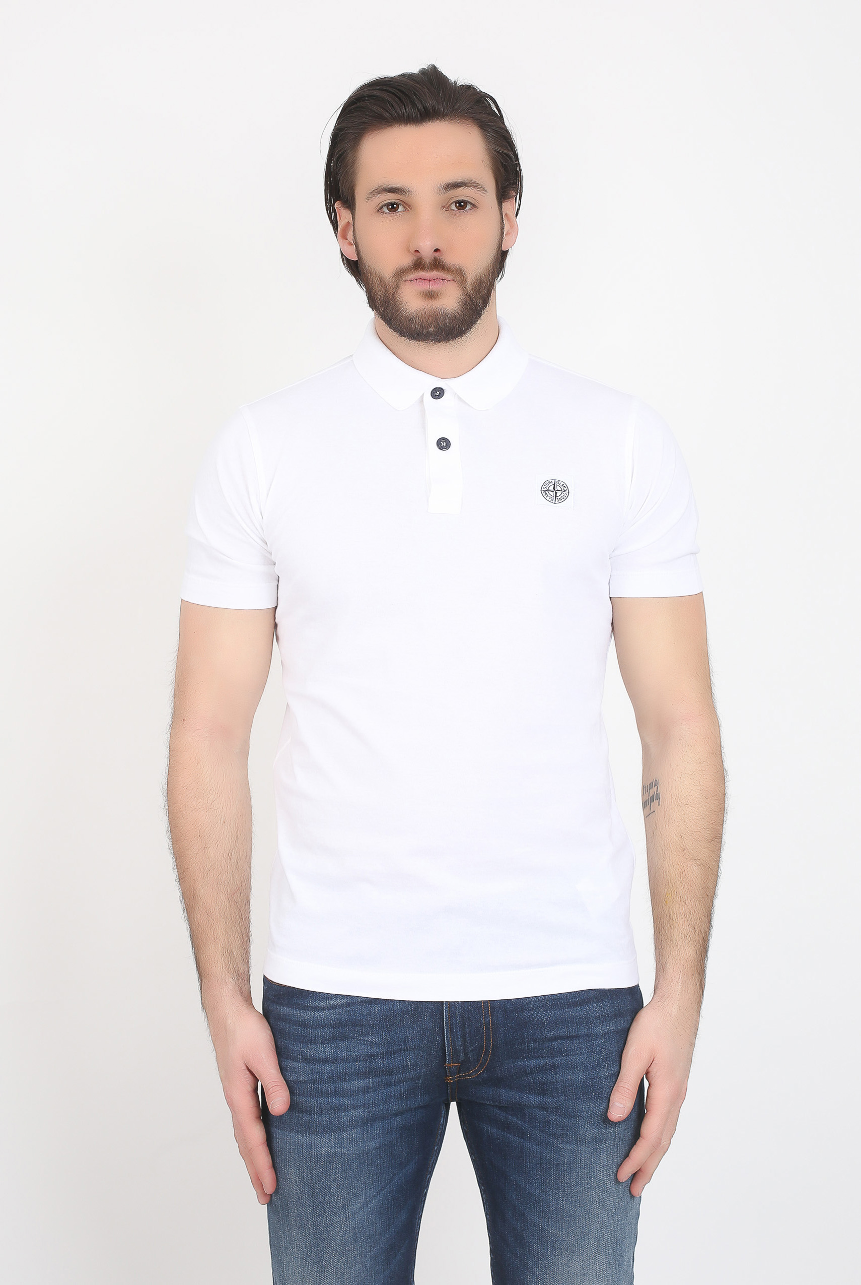 POLO STONE ISLAND BLANC 681522257-V0001