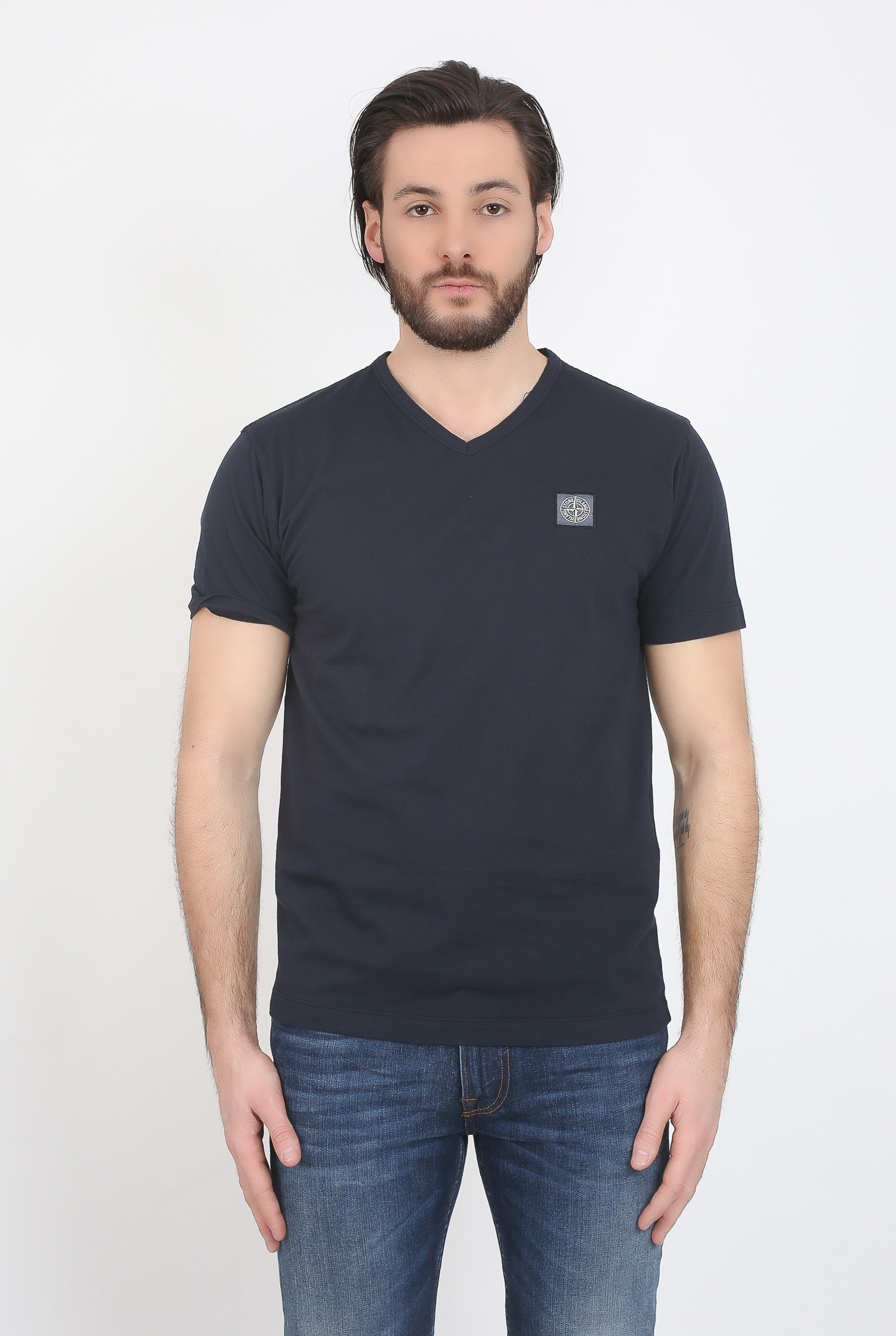 T-SHIRT COL V STONE ISLAND MARINE 681522457-V0020