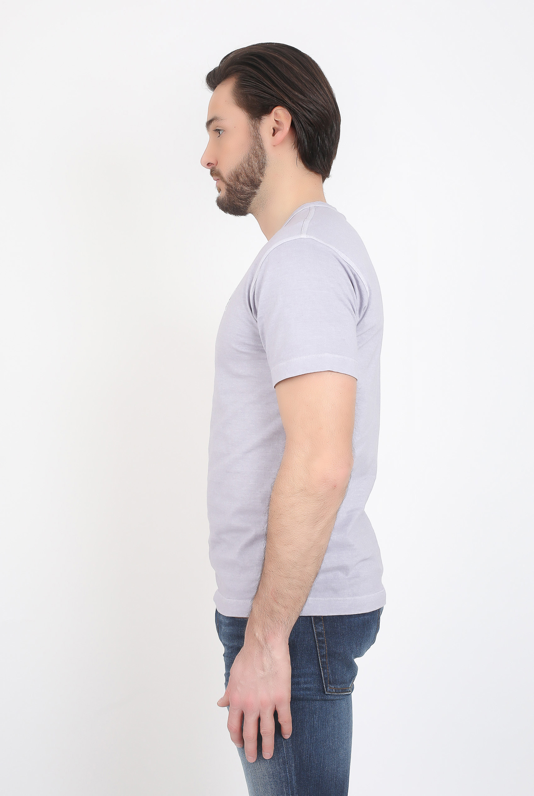 T-SHIRT COL V STONE ISLAND LAVANDE 681522457-V0147