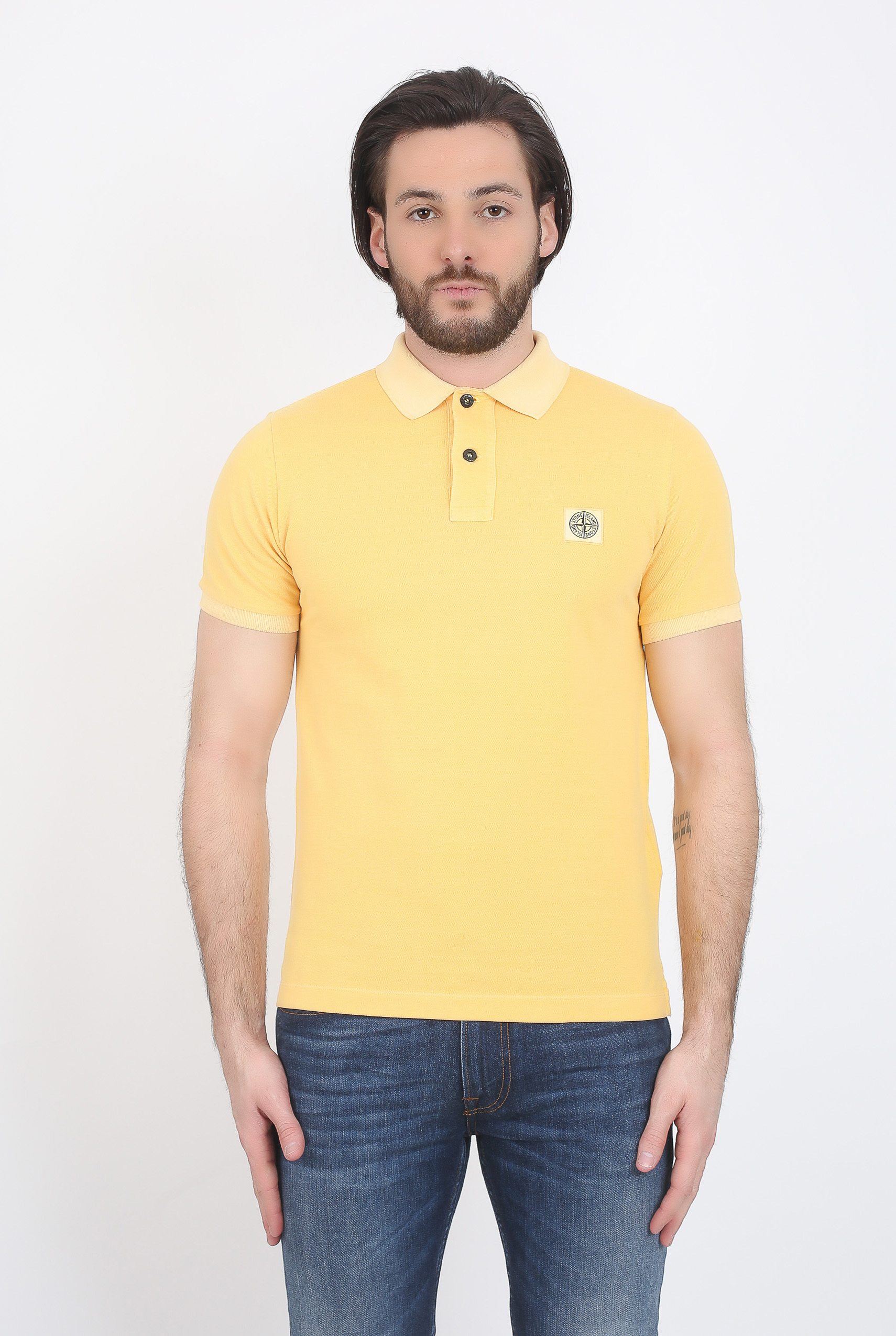 POLO STONE ISLAND JAUNE 681522S67-V0030