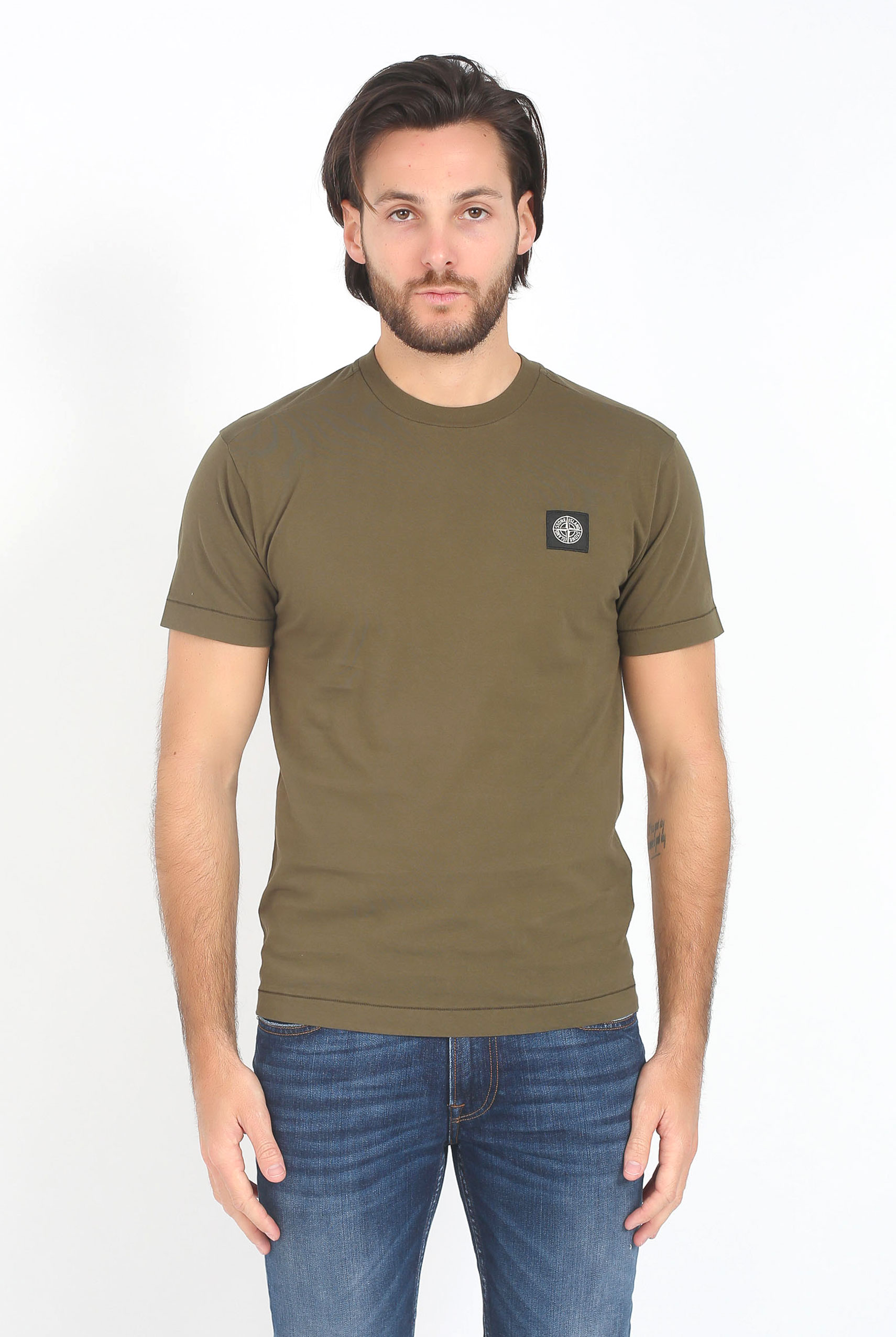 T-SHIRT STONE ISLAND KAKI 681524141-V0054
