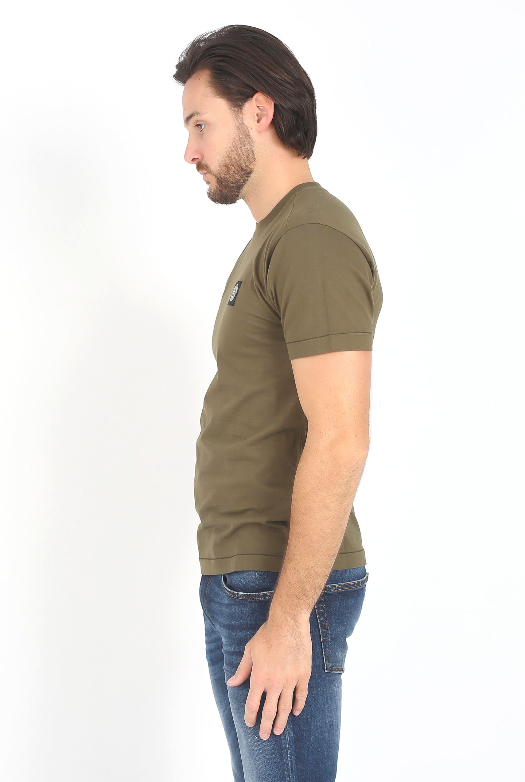 T-SHIRT STONE ISLAND KAKI 681524141-V0054