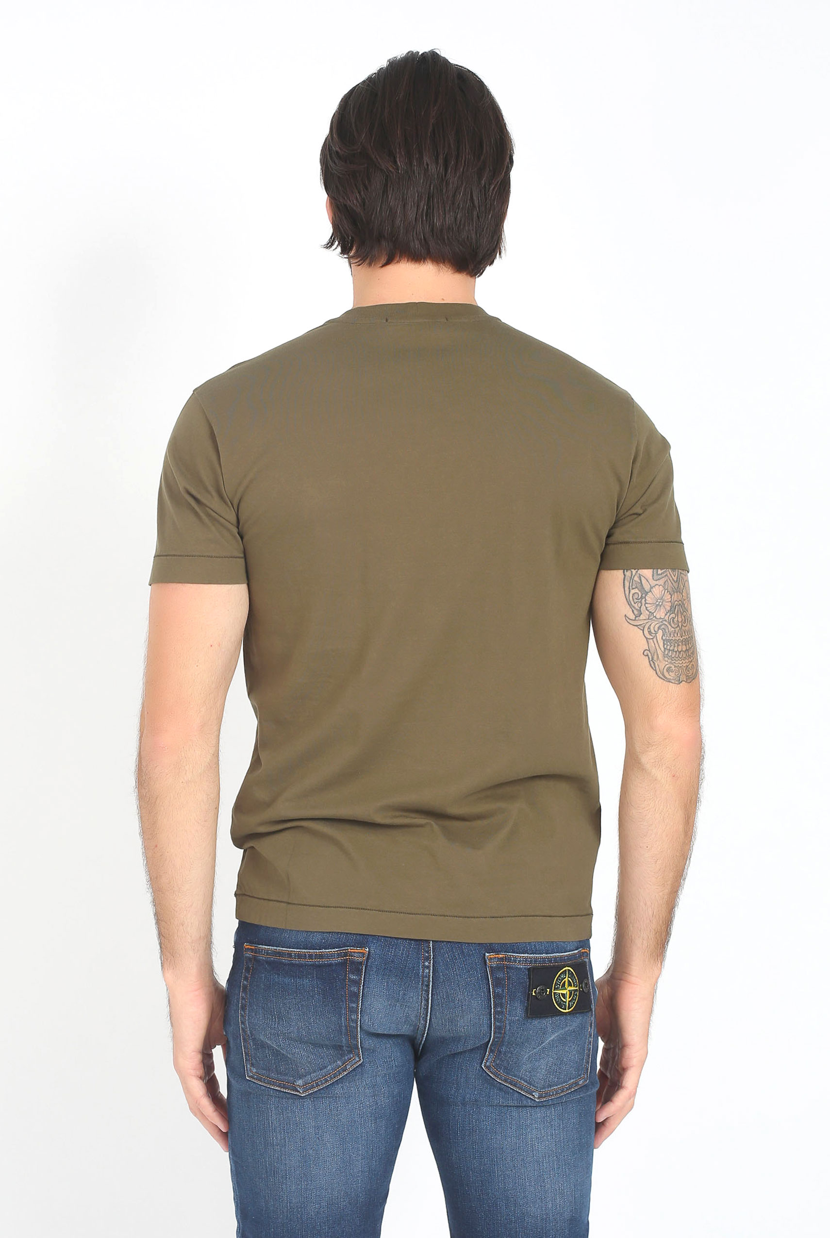 T-SHIRT STONE ISLAND KAKI 681524141-V0054
