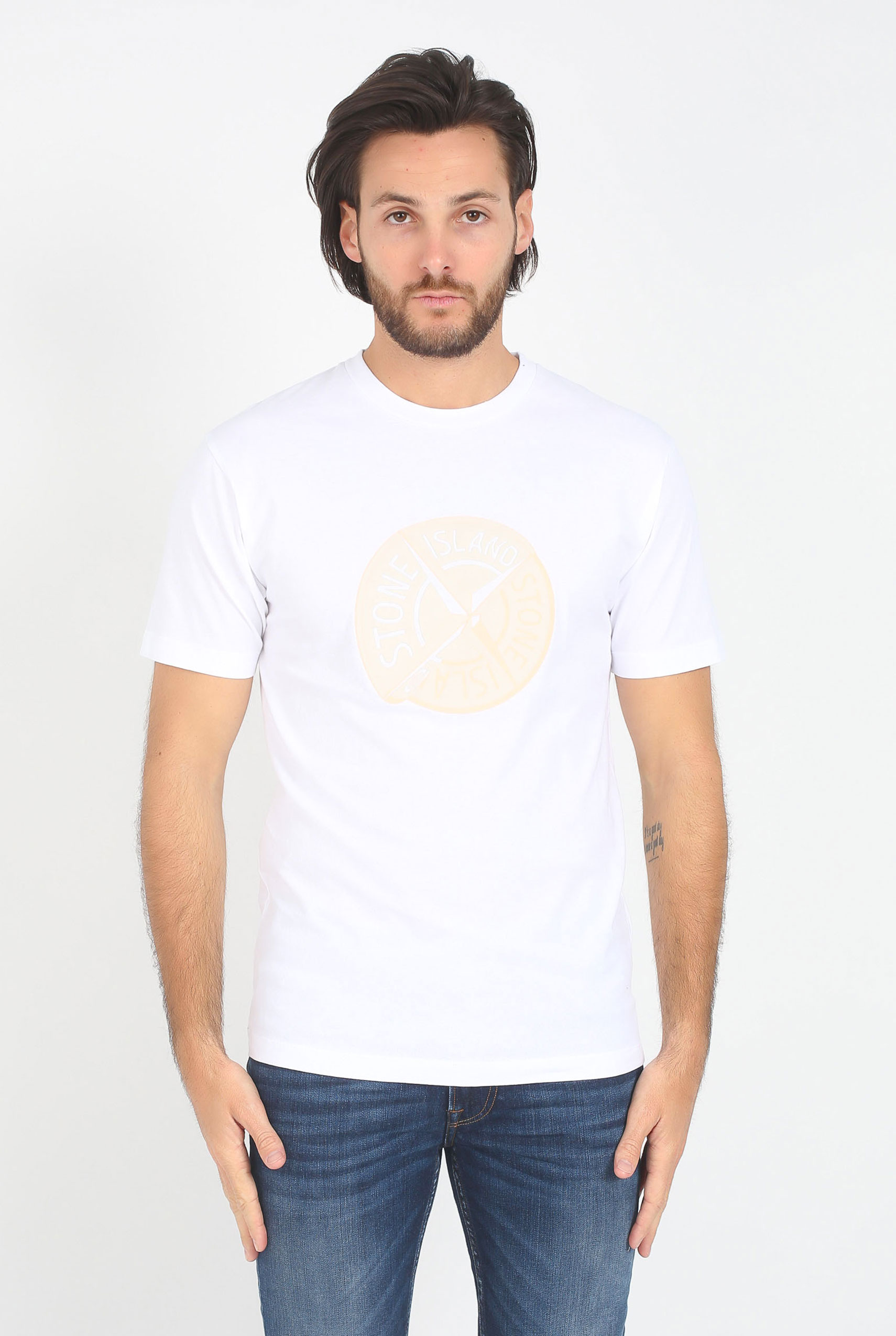 T-SHIRT STONE ISLAND BLANC 68152NS89-V0001
